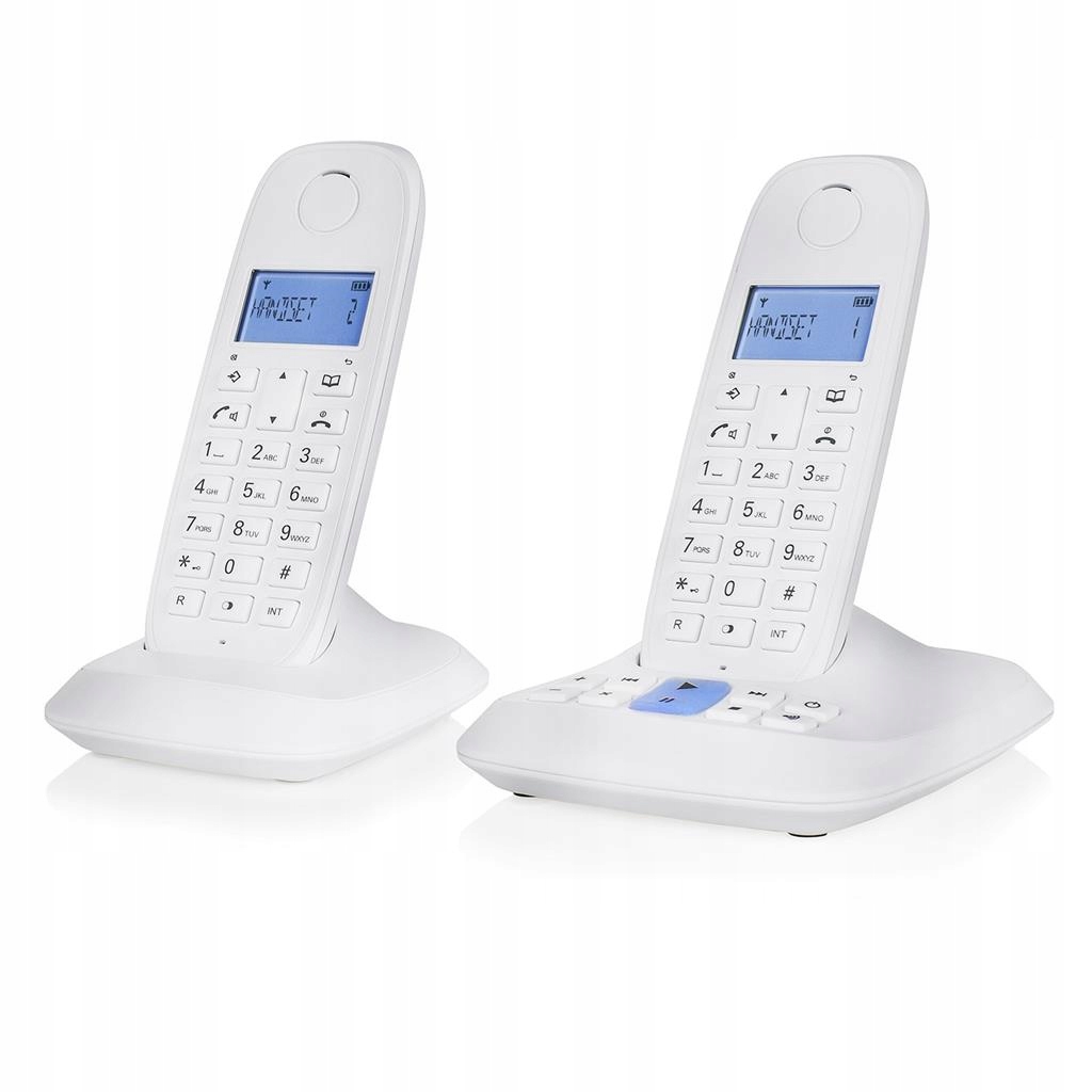 TE-5746 PODWÓJNY Bezprzewodowy Telefon Stacjonarny + FUNKCJA INTERCOM dom Nazwa i identyfikacja dzwoniącego Tak