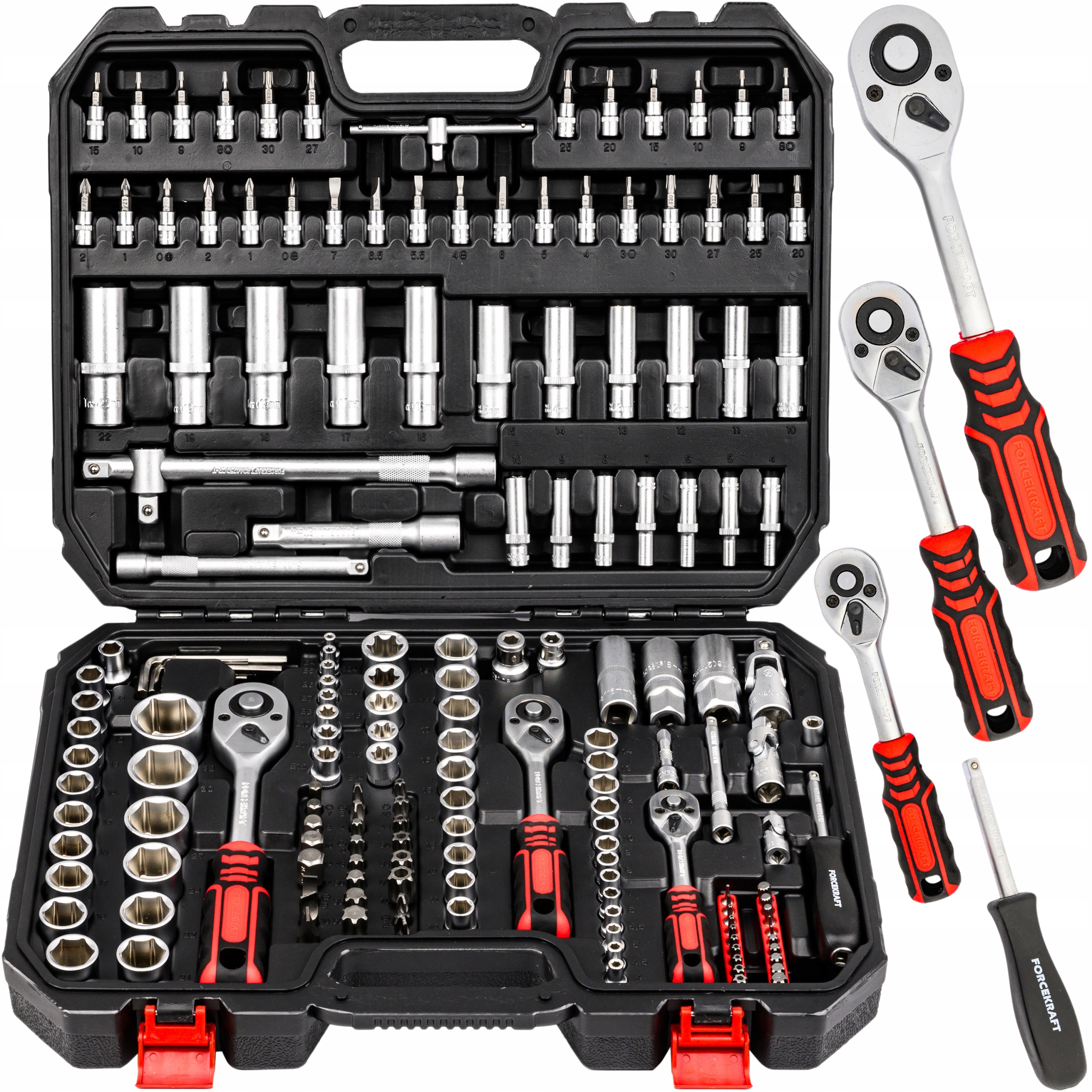 ZESTAW KLUCZY NASADOWYCH KLUCZE NASADOWE BITY TORX IMBUSOWE CRV 172EL