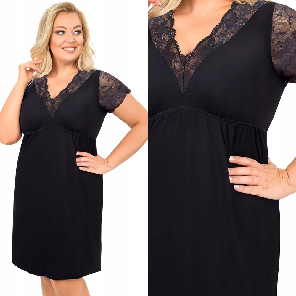 Košile Noční Donna Sonia plus 6XL/52 černá