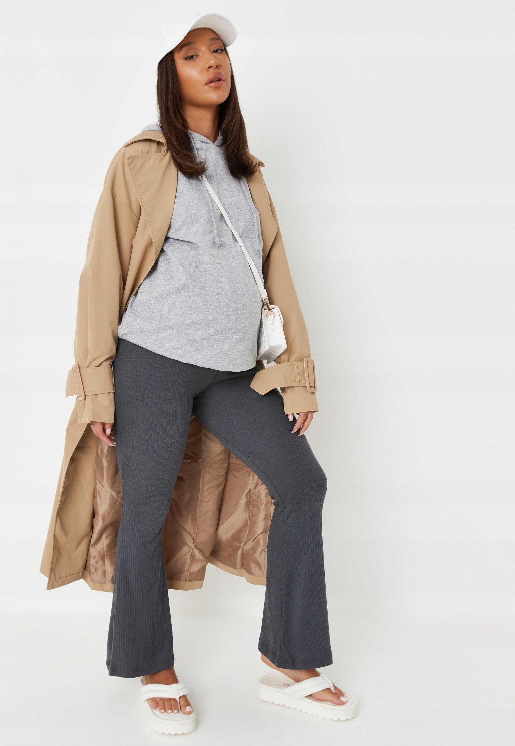 2J 53 MISSGUIDED BLUZA CIĄŻOWA Z KAPTUREM SZARA 40 Rozmiar 40