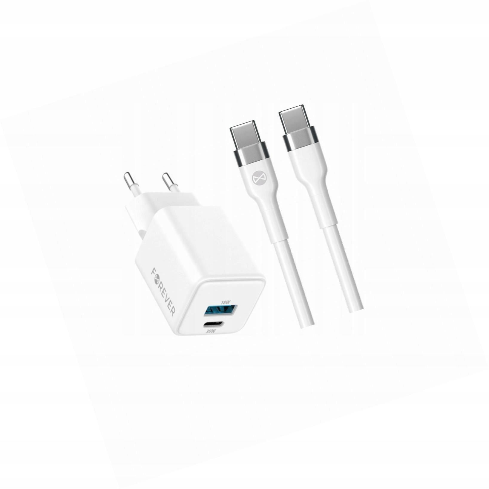 Szybka ładowarka GaN 30W 2 wejścia długim z kablem 2m do Google Pixel