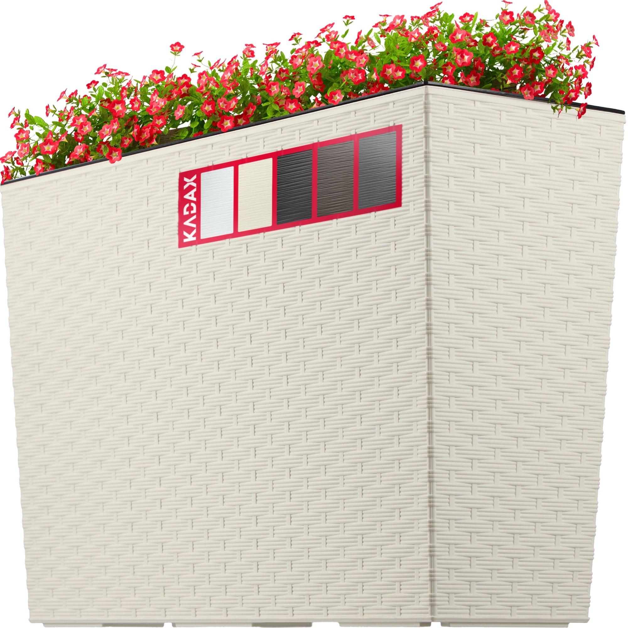 

Kwietnik Donica Wkład Rattan Kremowa 19x56 cm