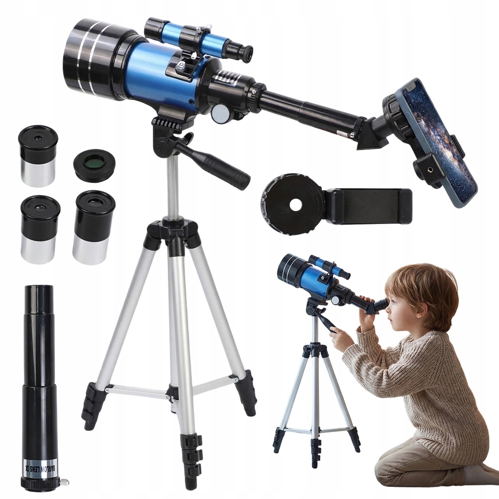 Teleskop Astronomiczny Studencki Z Uchwytem Na Telefon Komórkowy Lekki