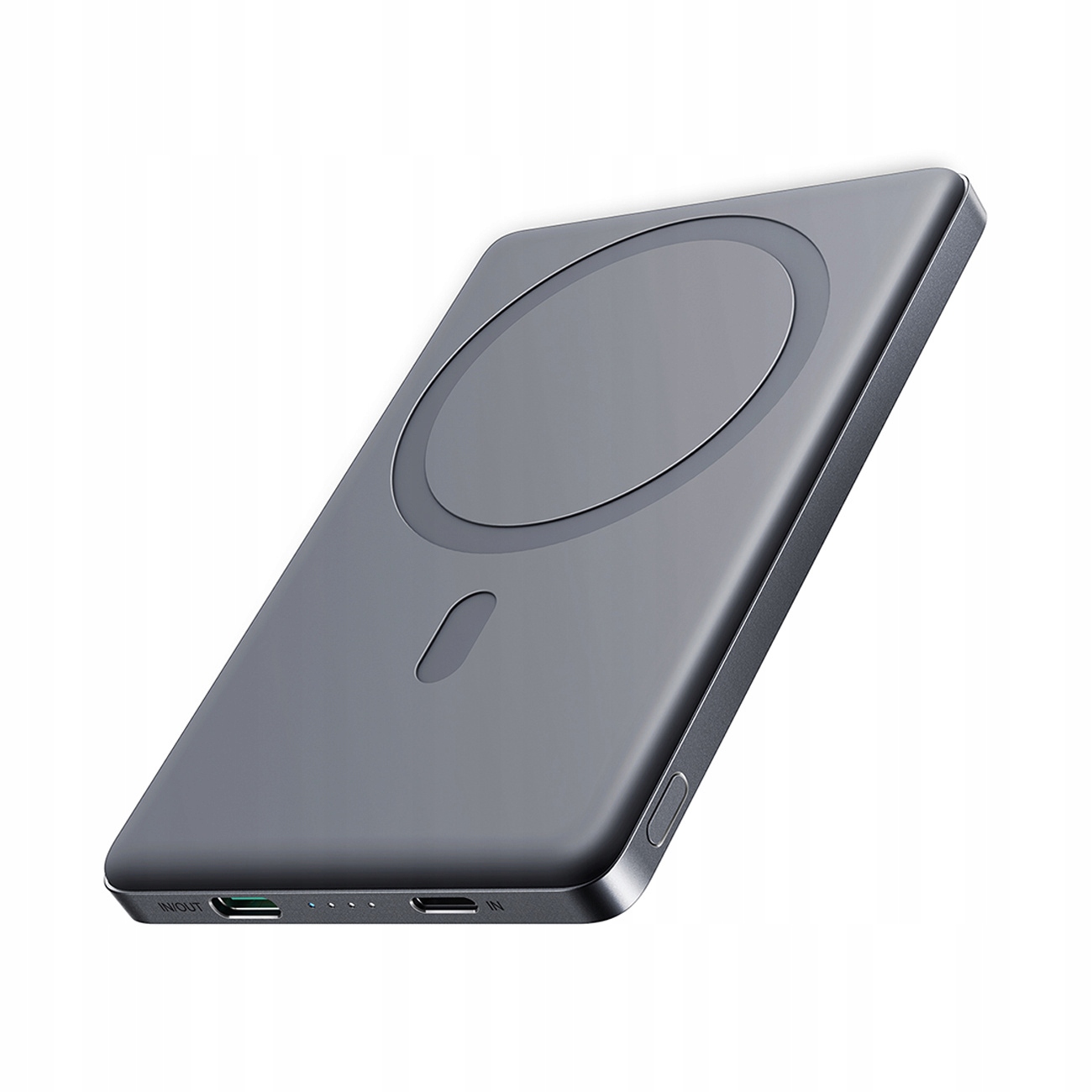 Powerbanka 5000MAH Usb-c 20W Pd S Indukčním Nabíjením 15W Šedá
