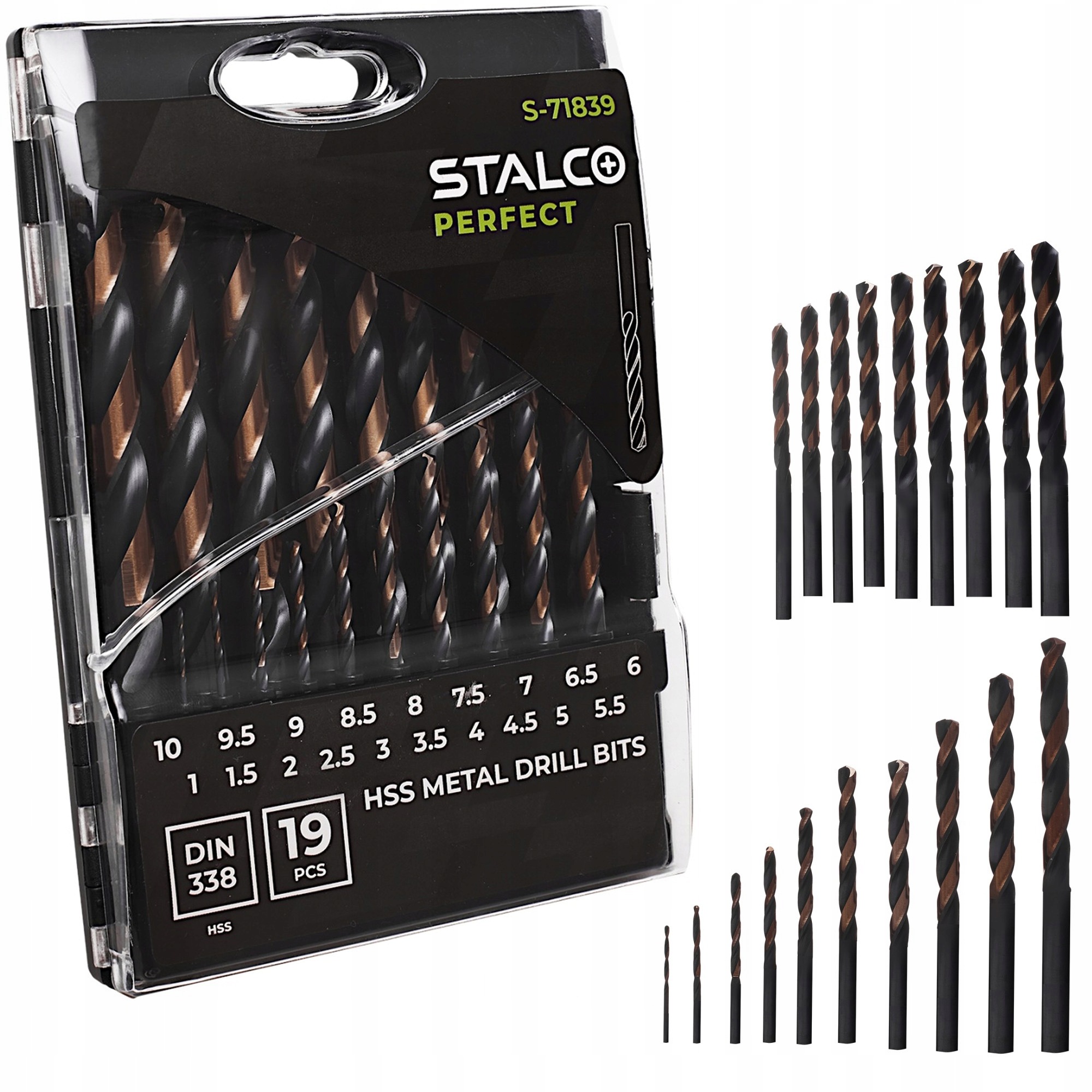 Vrtáky Do Kovu Hss Sada 19 Ks 1–10 MM Přesné Trvanlivé Stalco