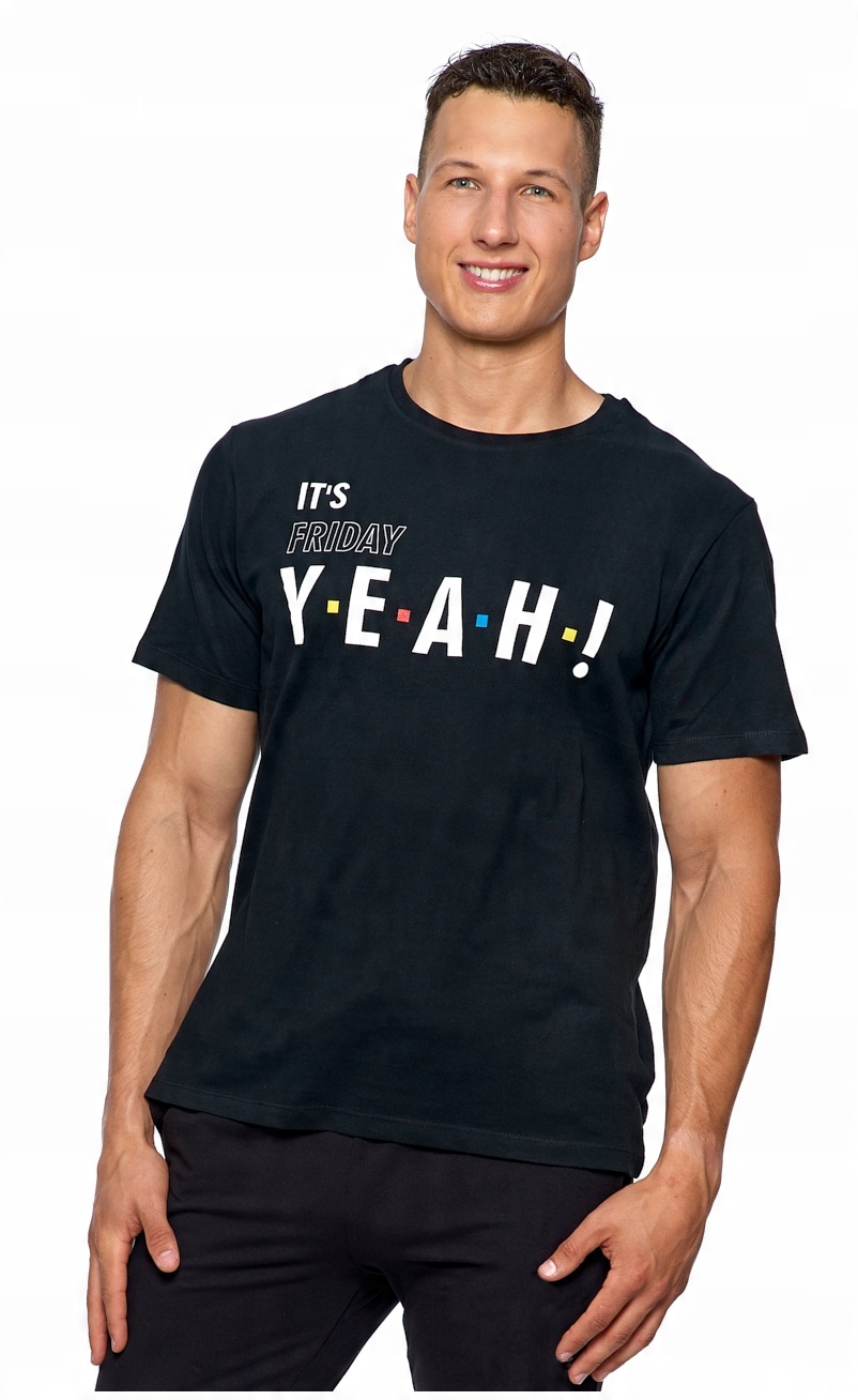 

Moraj T-Shirt Czarna Koszulka Krótki Rękaw - XL