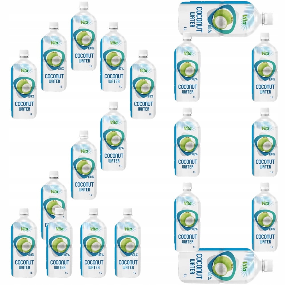 Levně 20 x Zdravá přírodní velká kokosová voda Coconut Water 1000 ml 1litr Vita
