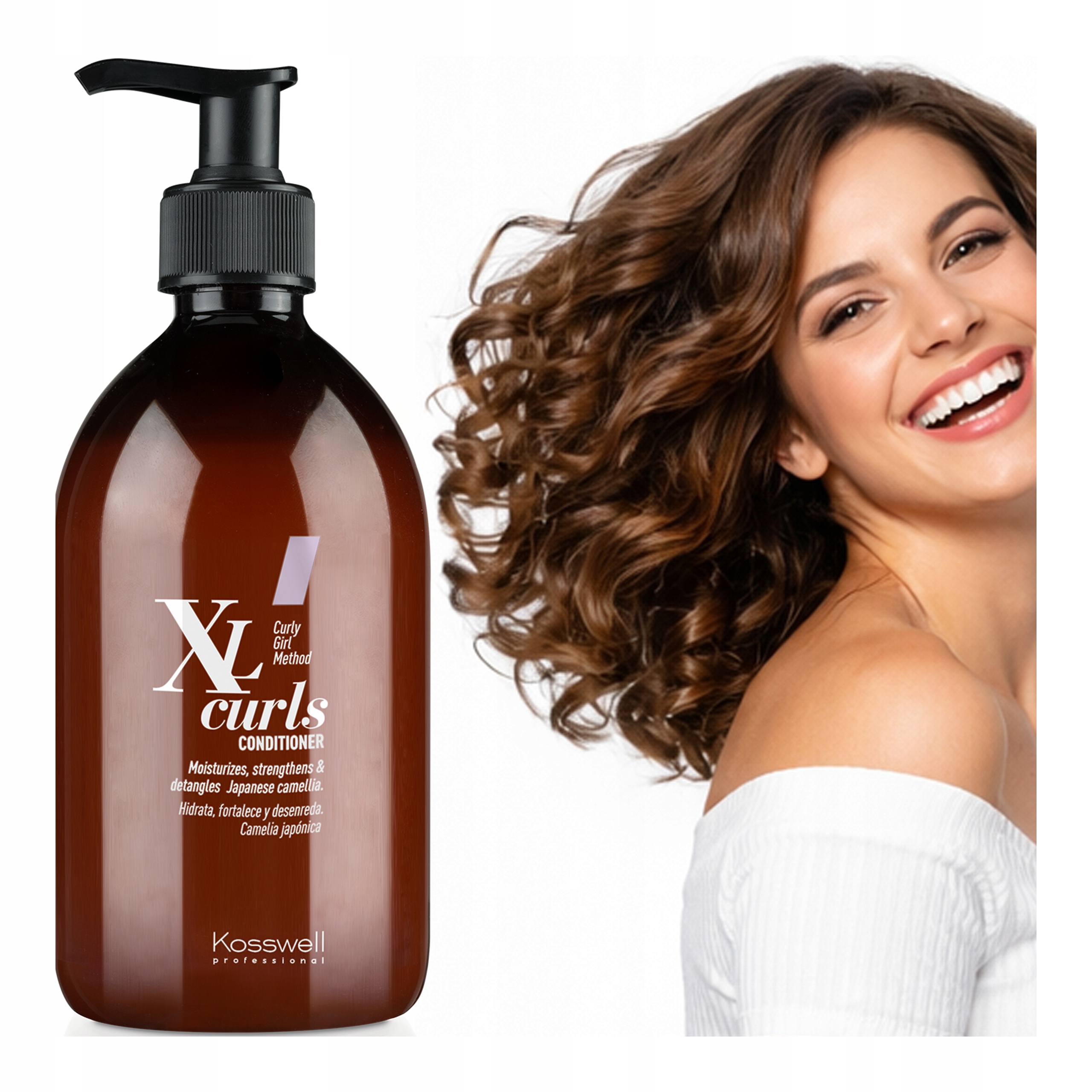 Hydratační kondicionér pro vlnité kudrnaté vlasy extrahuje kroucení kadeří