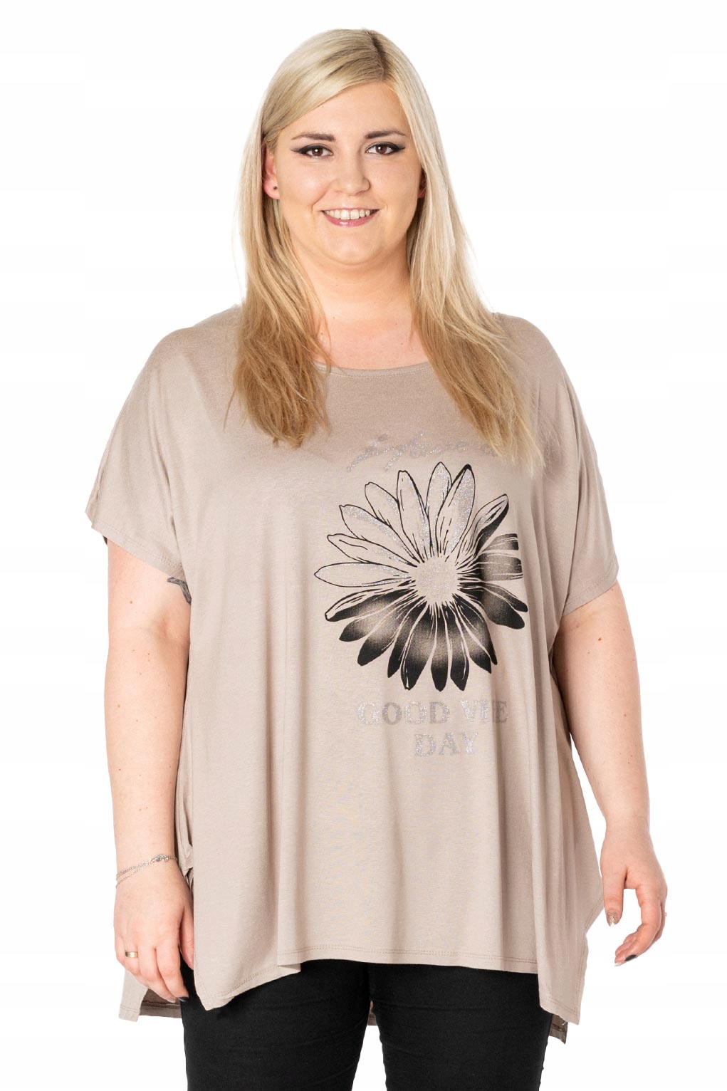 

Duża Długa Bluzka Damska Tunika Oversize 643-4