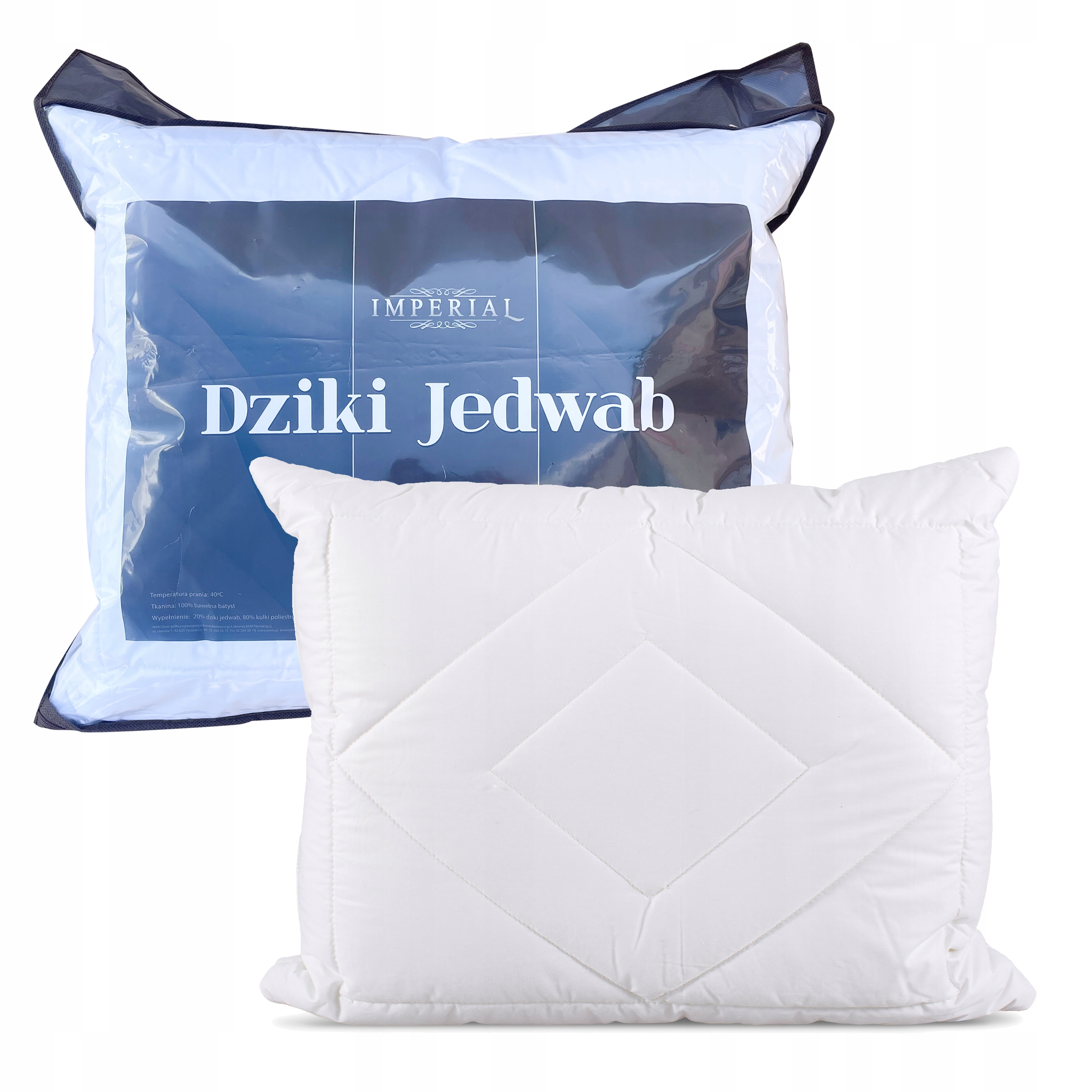 

Poduszka 50x60 z Zamkiem Dziki jedwab Amw Imperial