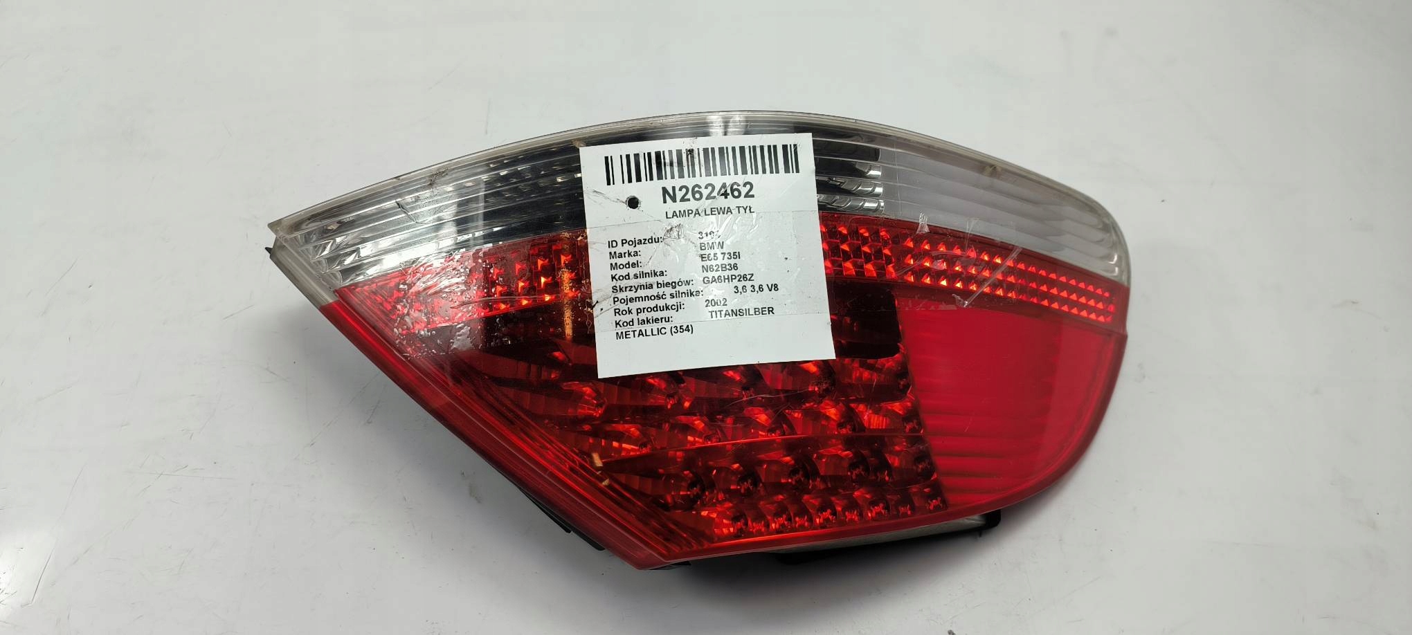 light left rear part BMW E65 735I