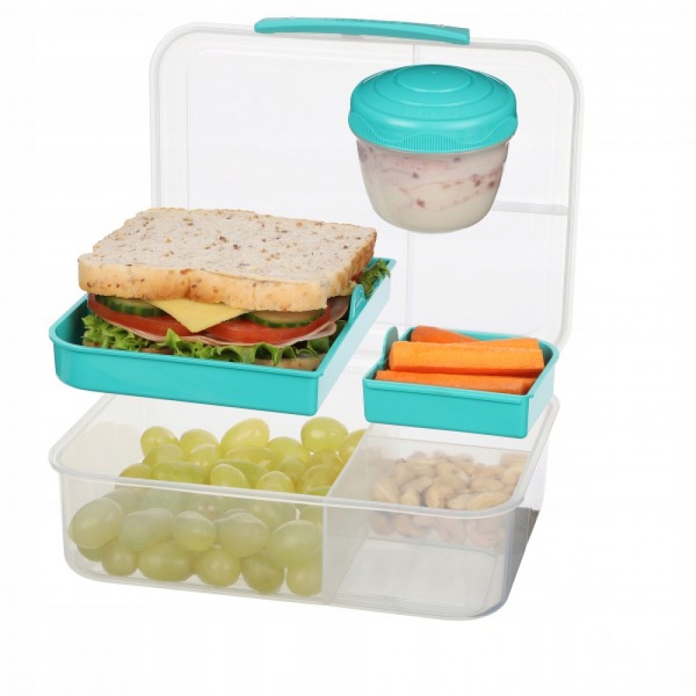 

Lunch Box trzykomorowy Sistema 1,65 l miętowy