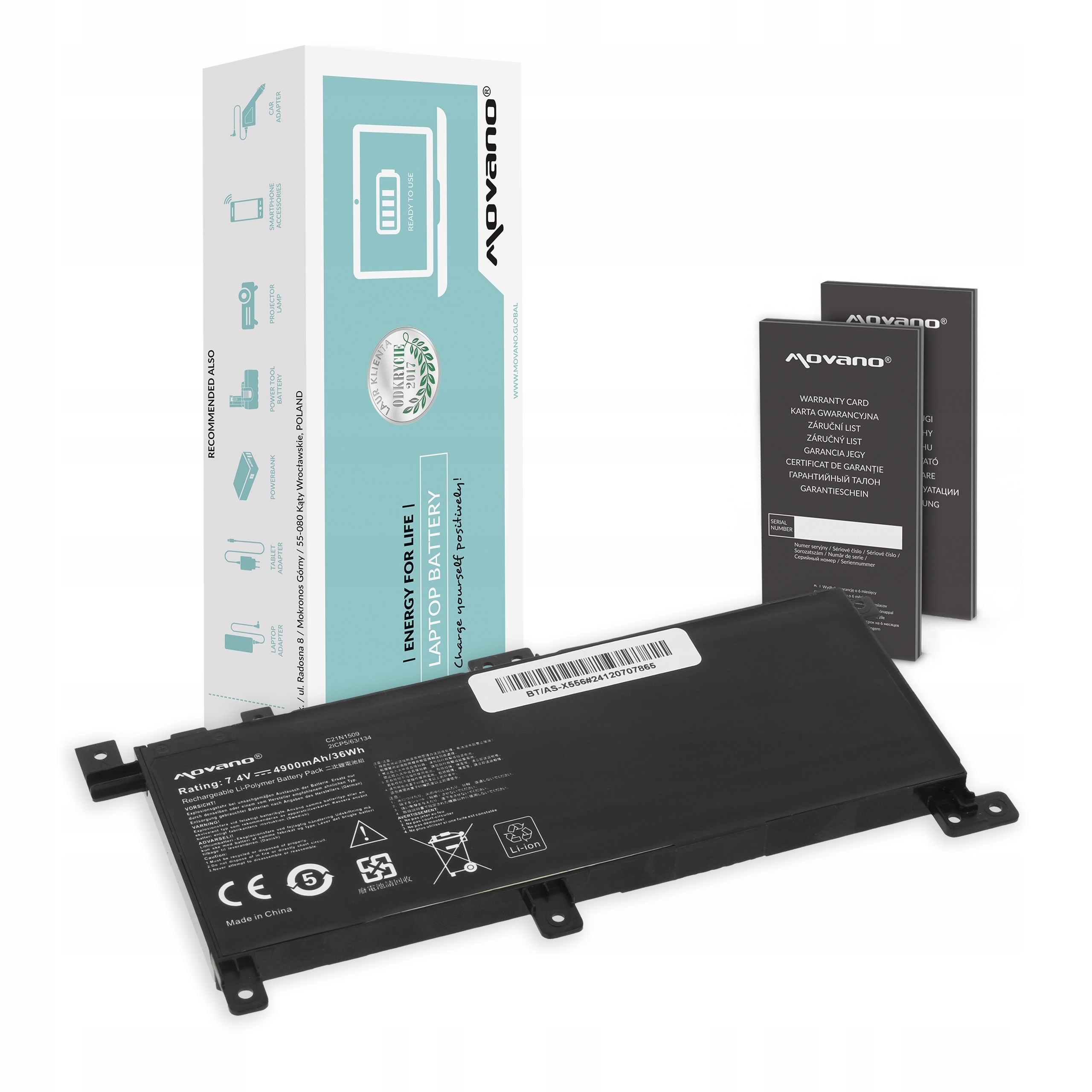 Bateria do Asus C21N1509 A556 A556U F556 K556 K556UA X556 X556U X556UA
