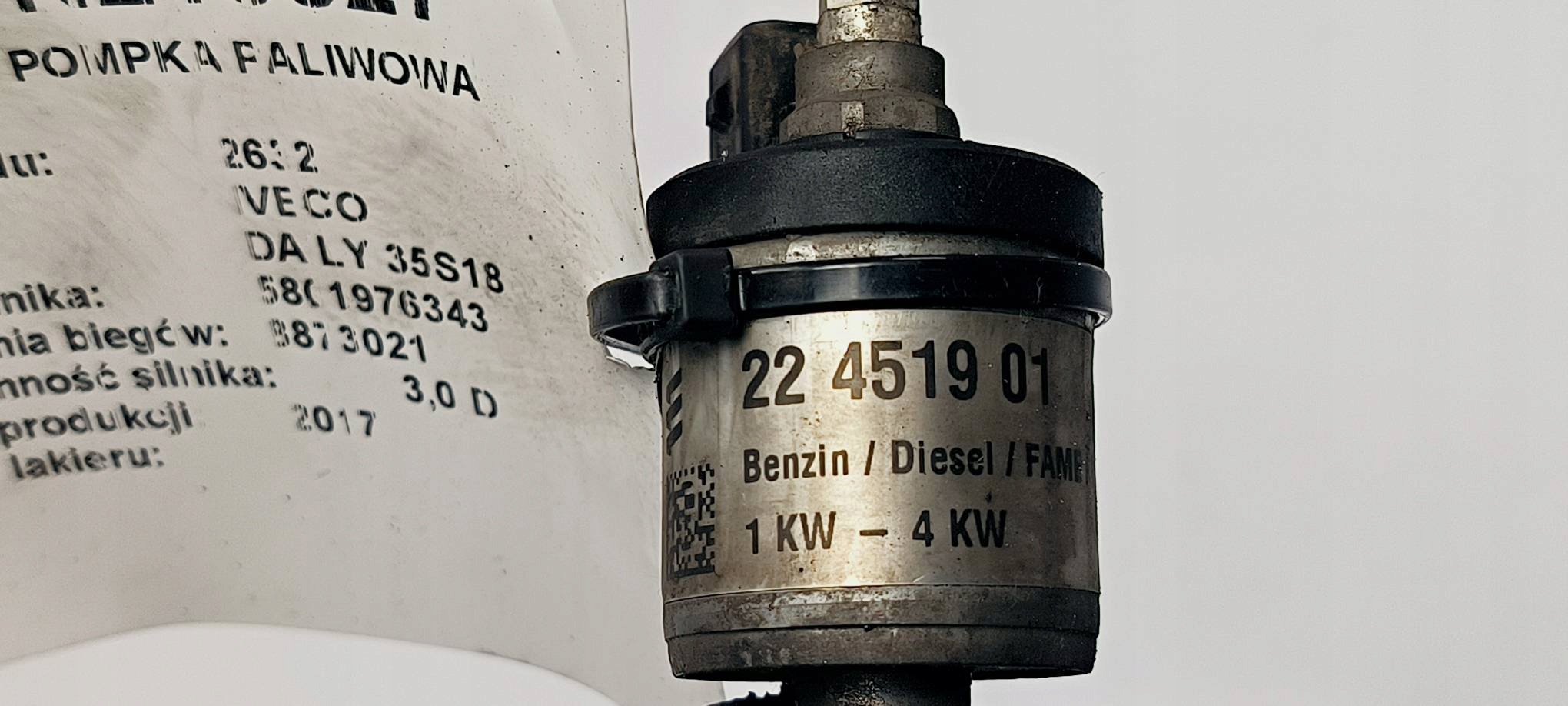 pump fuel WEBASTO 22451901 IVECO DAILY 35S18