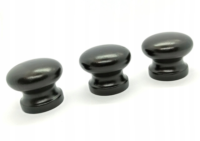 

Gałka Drewniana FI35MM Czarna Zestaw 3 Szt