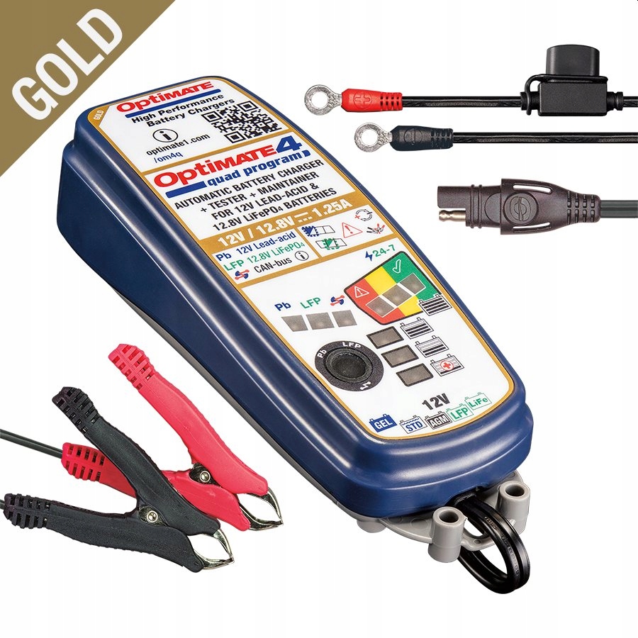 Optimate 2024/03 Nabíjačka akumulátorov Optimate 4 Štvorkolka Program 12V 1.25A,