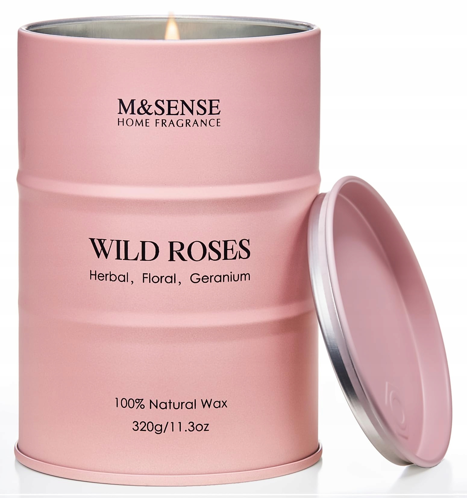 Sójová vonná svíčka Wildrose M Sense 320 g Dlouhé hoření Relaxace