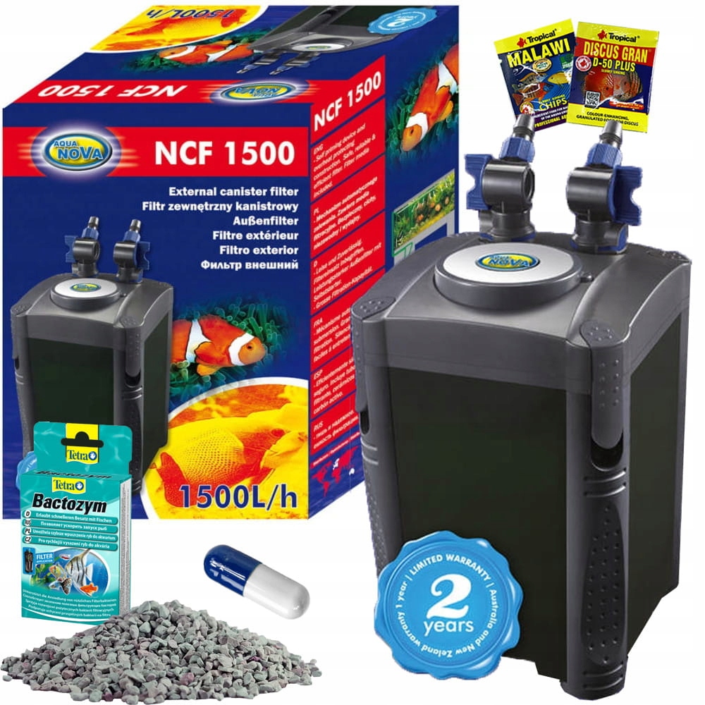 Levně Vnější filtr kelímkový Aqua Nova NCF-1500 akvárium do 500l Dárek