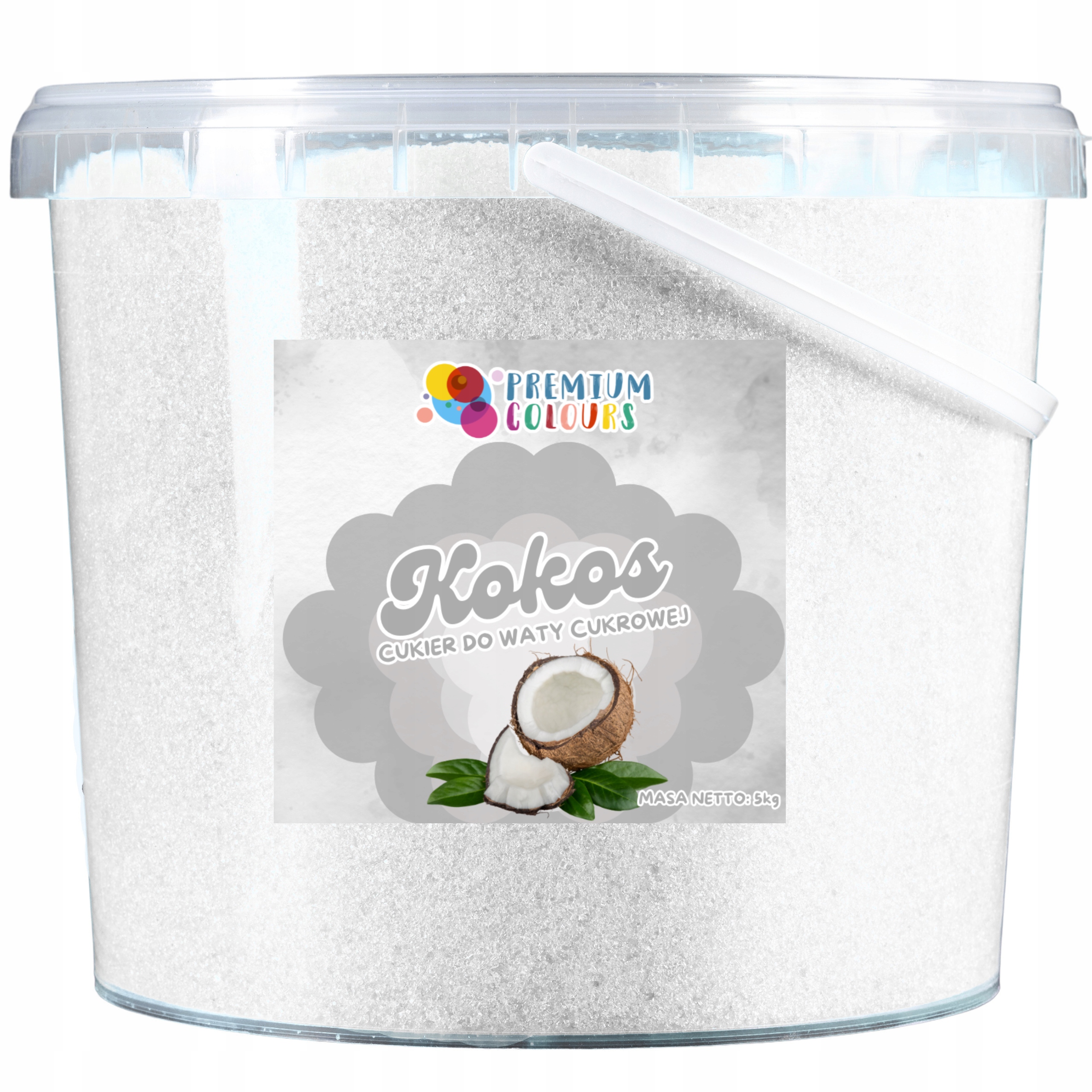 Cukier do waty cukrowej Kokos 5kg Dzień Dziecka kolorowy do maszyny
