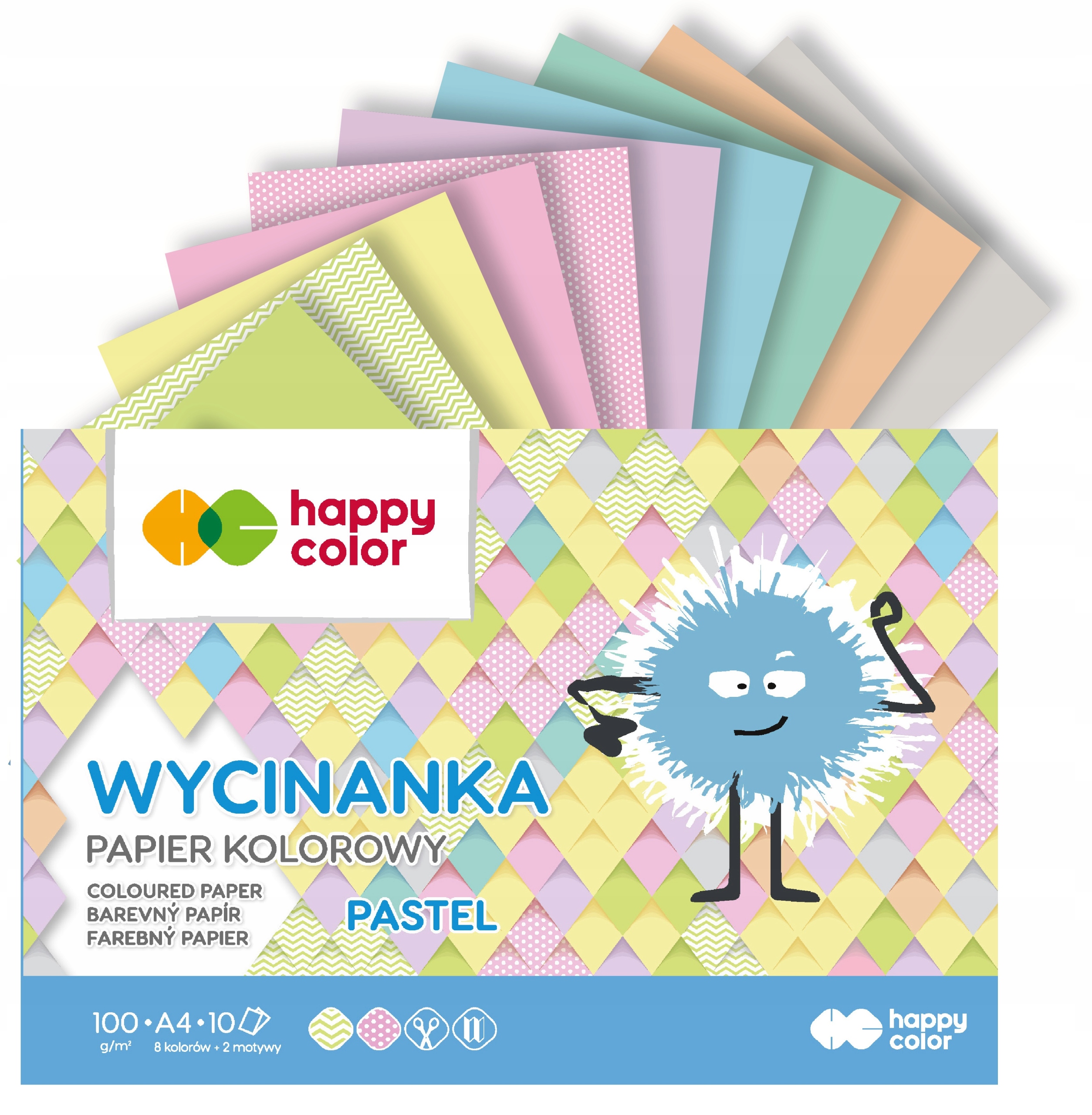 

Happy Color Zeszyt papierów A4 wycinanka Pastel