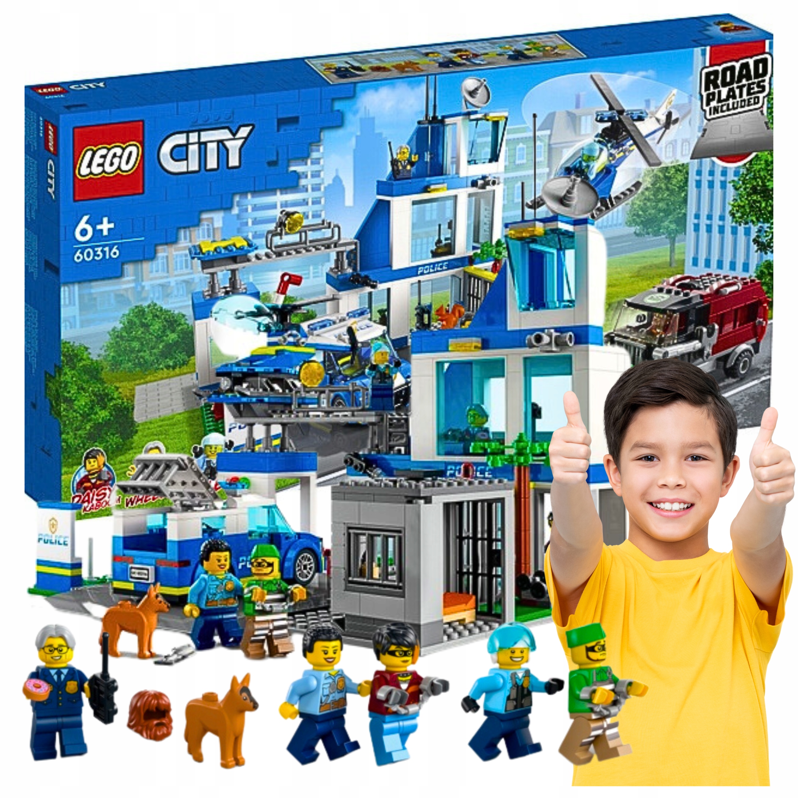 LEGO CITY POLICJA POSTERUNEK POLICYJNY KOMISARIAT ZESTAW KLOCKÓW FIGURKI