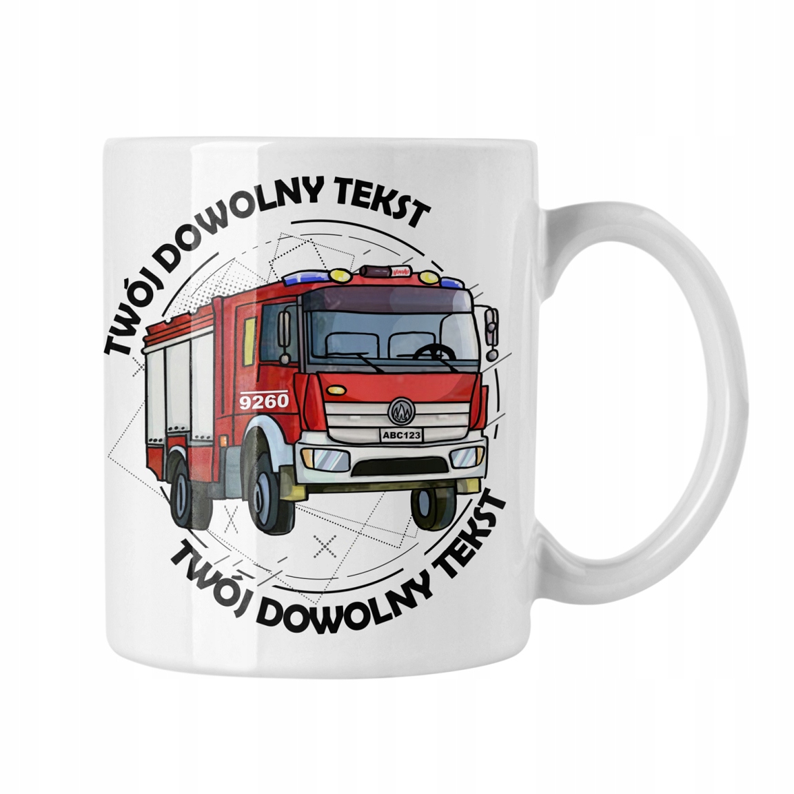 

Kubek Wóz Strażacki Twój Dowolny Napis