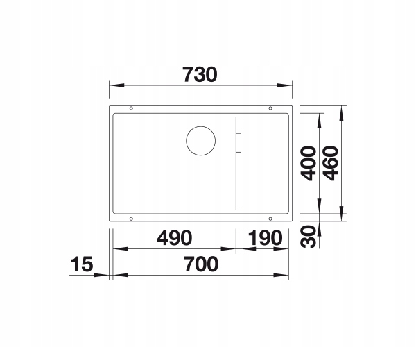 Zlew BLANCO SUBLINE 700-U Level 523456 biały+syfon Marka inna