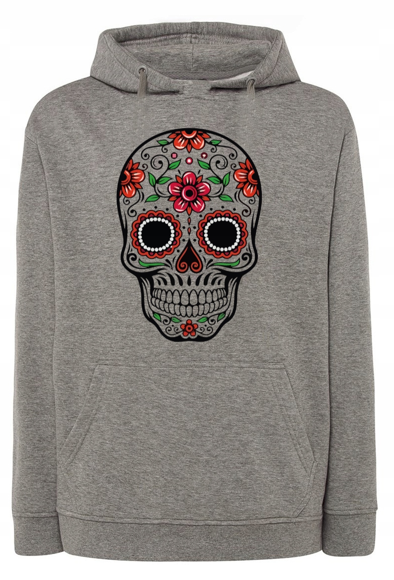 Pánská mikina s barevným potiskem Lebka r.XL