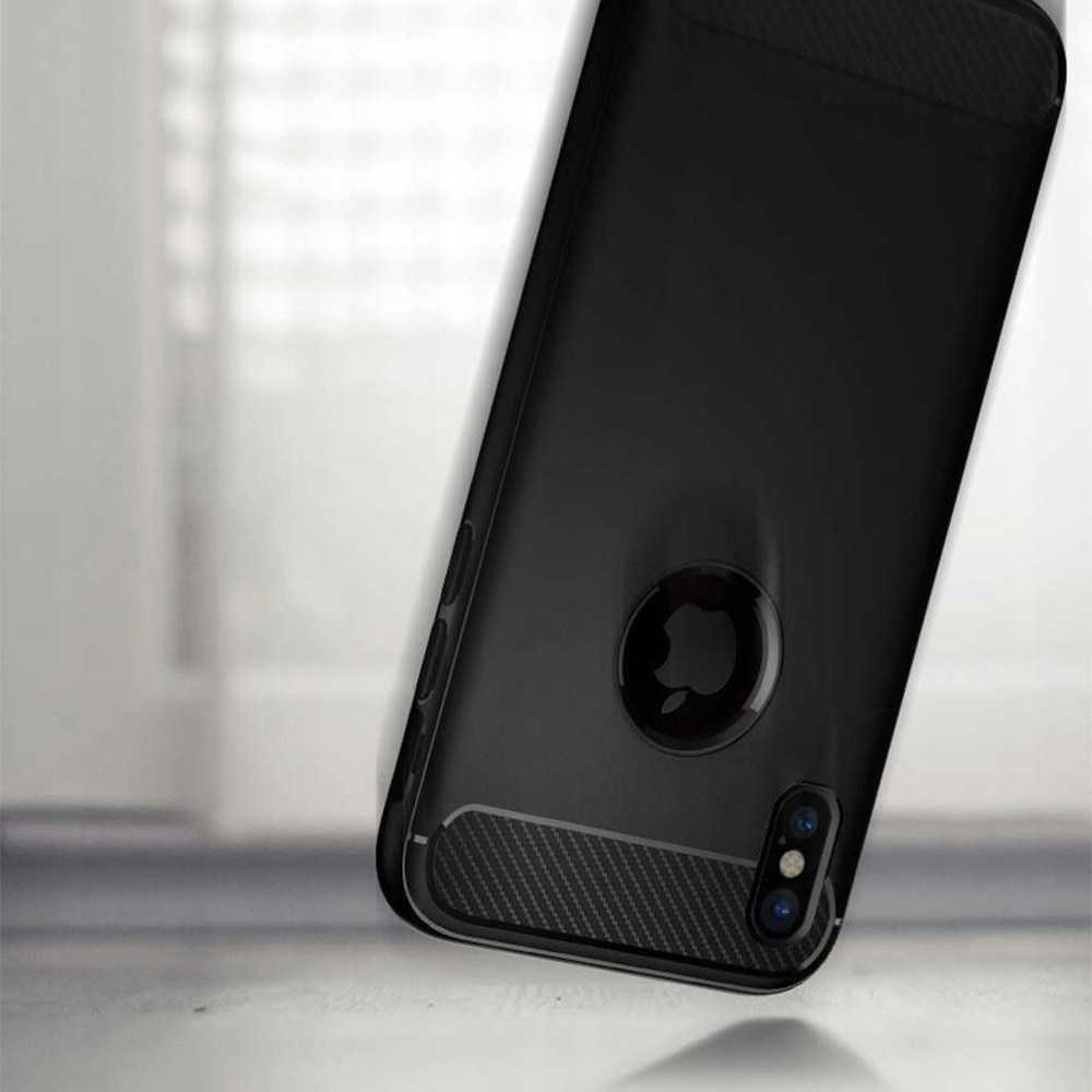 ETUI KARBON CASE PLECKI POKROWIEC FUTERAŁ OBUDOWA do IPHONE XS MAX + SZKŁO Dedykowana marka Apple