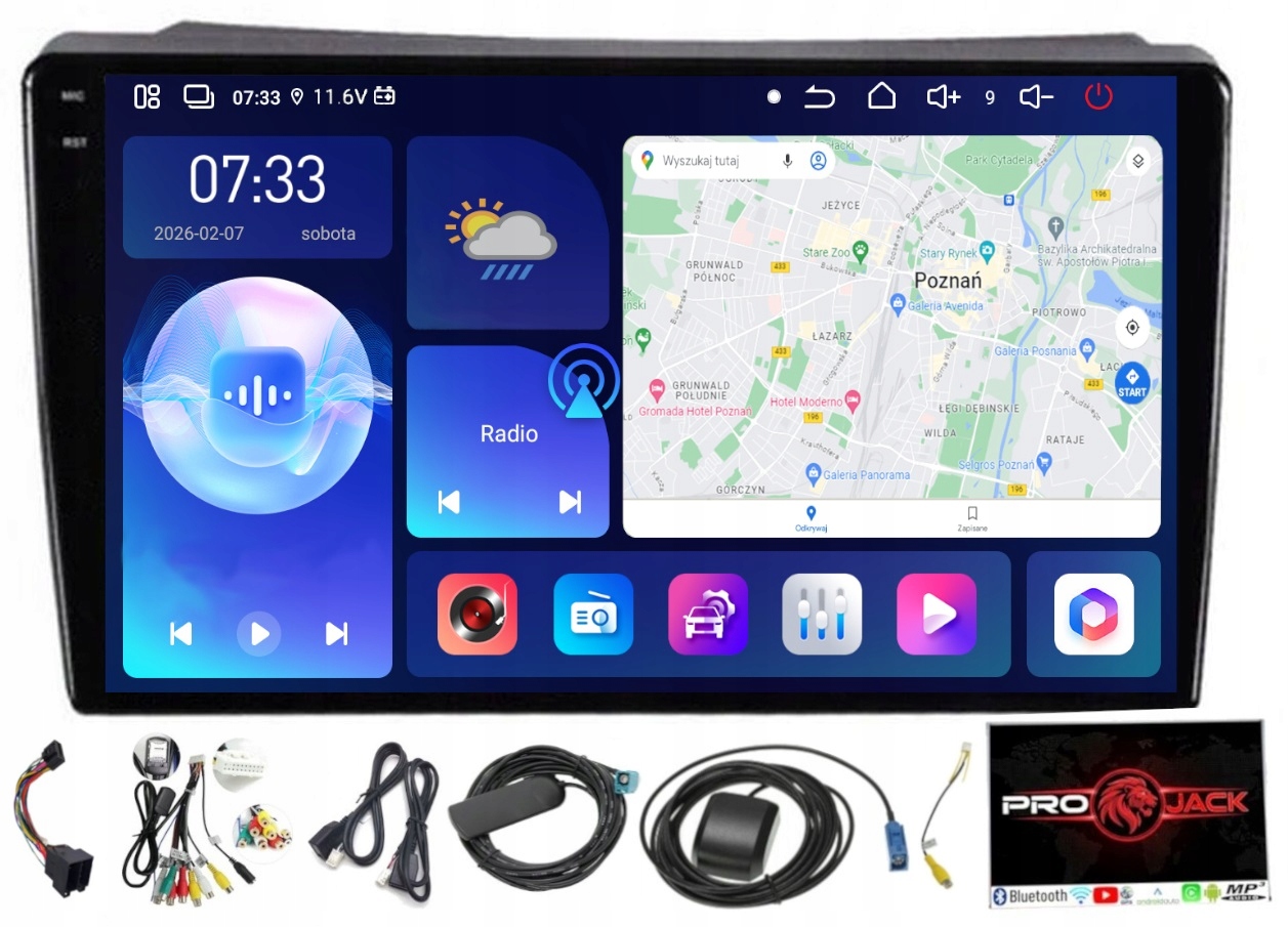 Android Rádio Navigácia Opel Vivaro 2006-2010 Carplay Wifi 6/128GB Sim