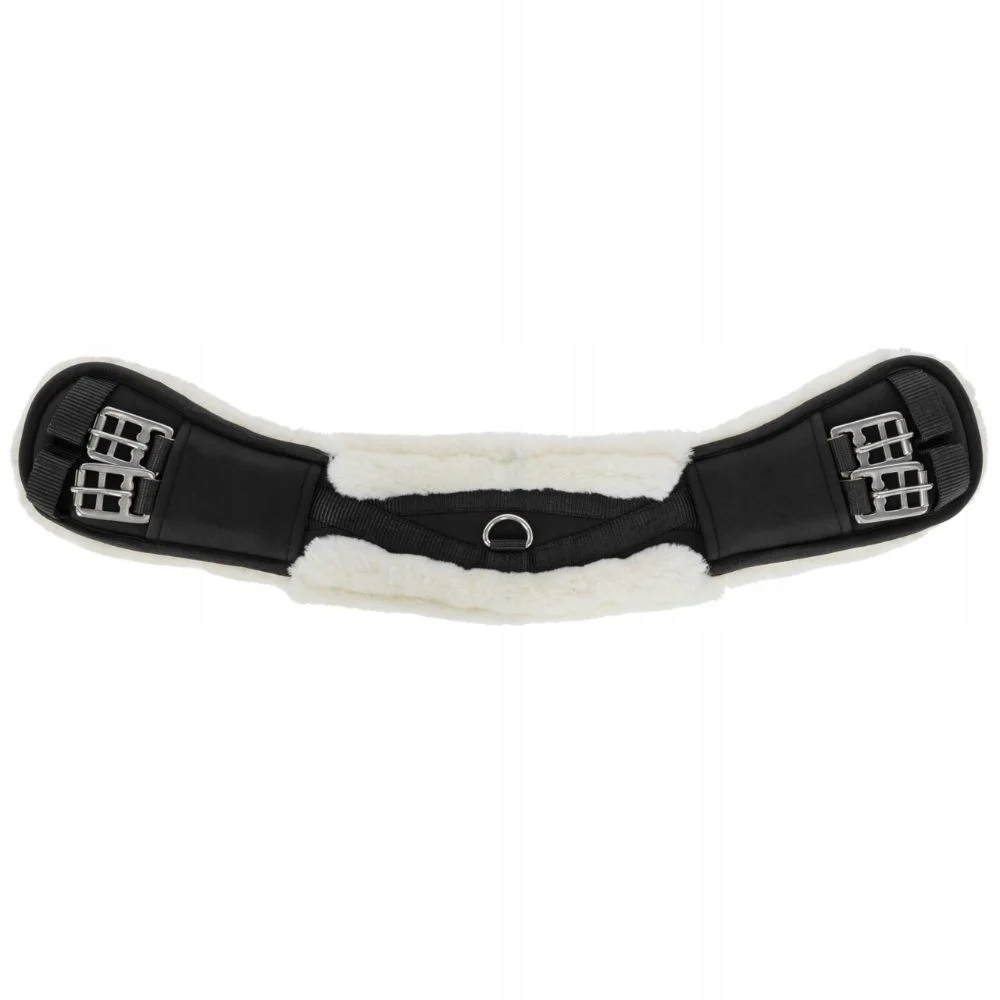 Popręg ujeżdżeniowy Covalliero anatomiczny sztuczne futro czarny 80 Dr