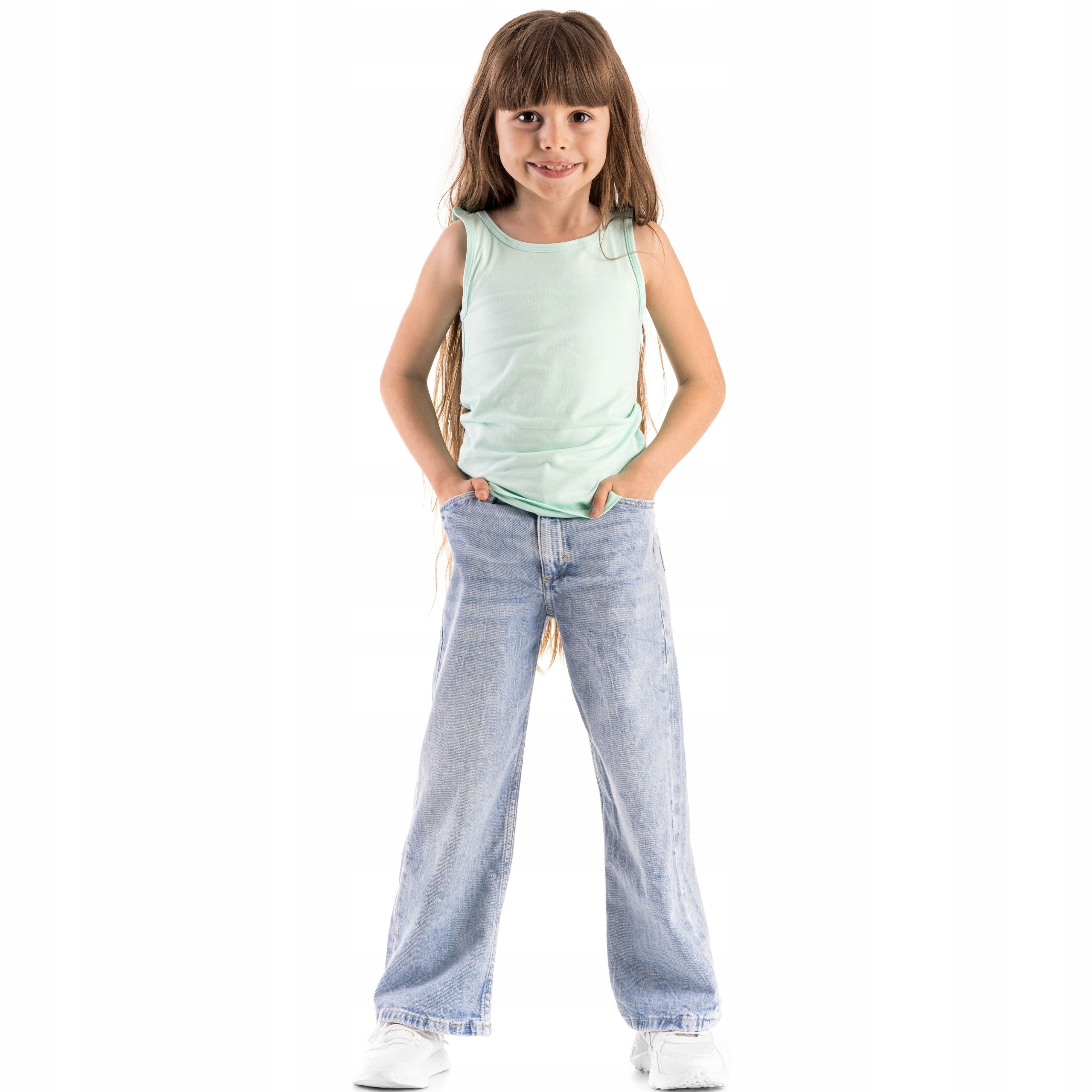 DZIEWCZĘCA PODKOSZULKA NA RAMIĄCZKACH 98/104 Marka inna