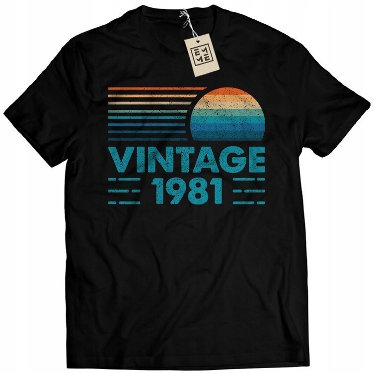 

Męska Bluzka Prezent 40 Urodziny Vintage 1981 XL