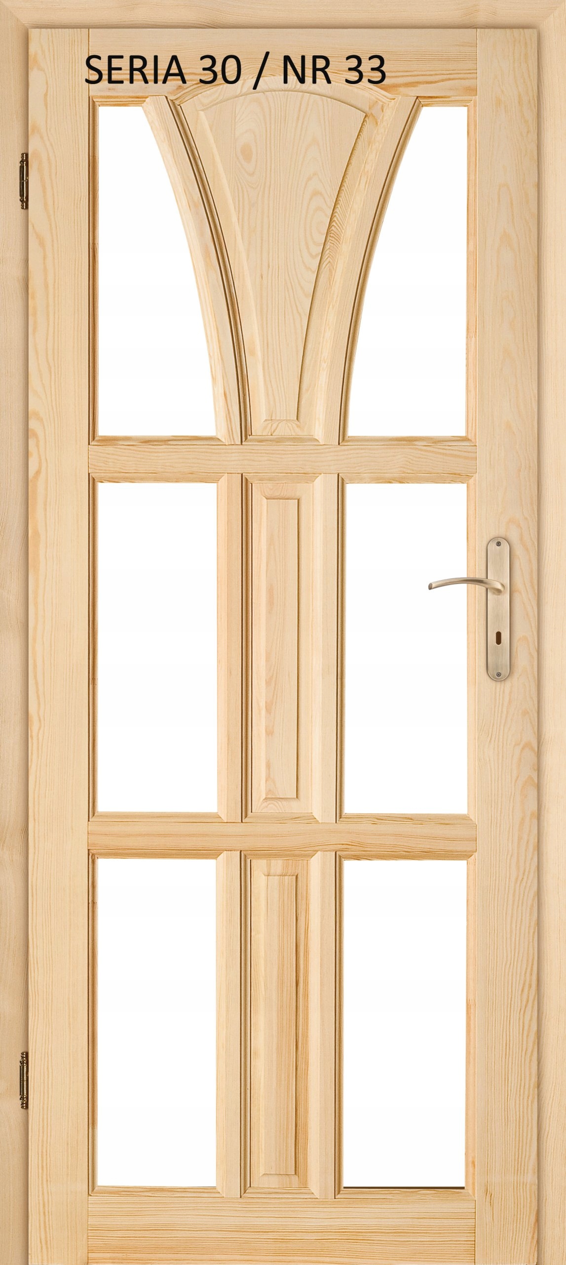 Drzwi sosnowe bezsęczne SERIA 30 nr 33 90 L P