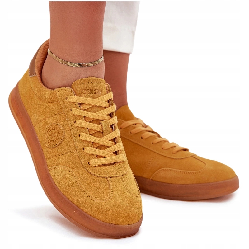 Dámské Semišové Tenisky Big Star RR274846 Hi-poly Systém Žluté 38