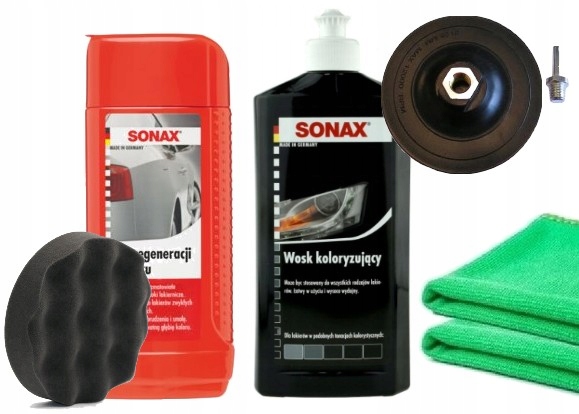 Sonax ZESTAW DO REGENERACJI LAKIERU + WOSK CZARNY