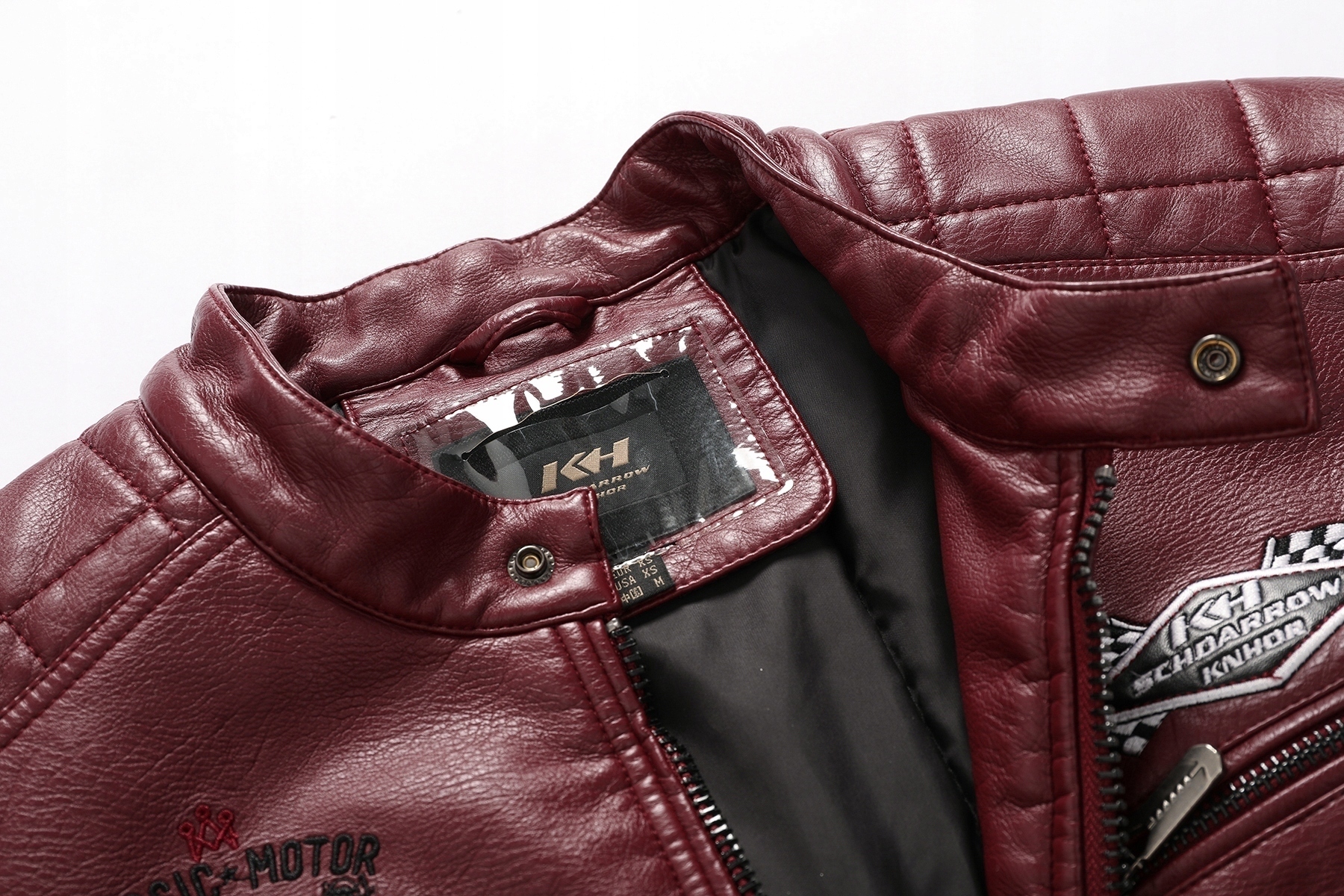 MOTOCYKLOWA KURTKA SKÓRZANA RAMONESKA MĘSKA2XL Zapięcie zamek