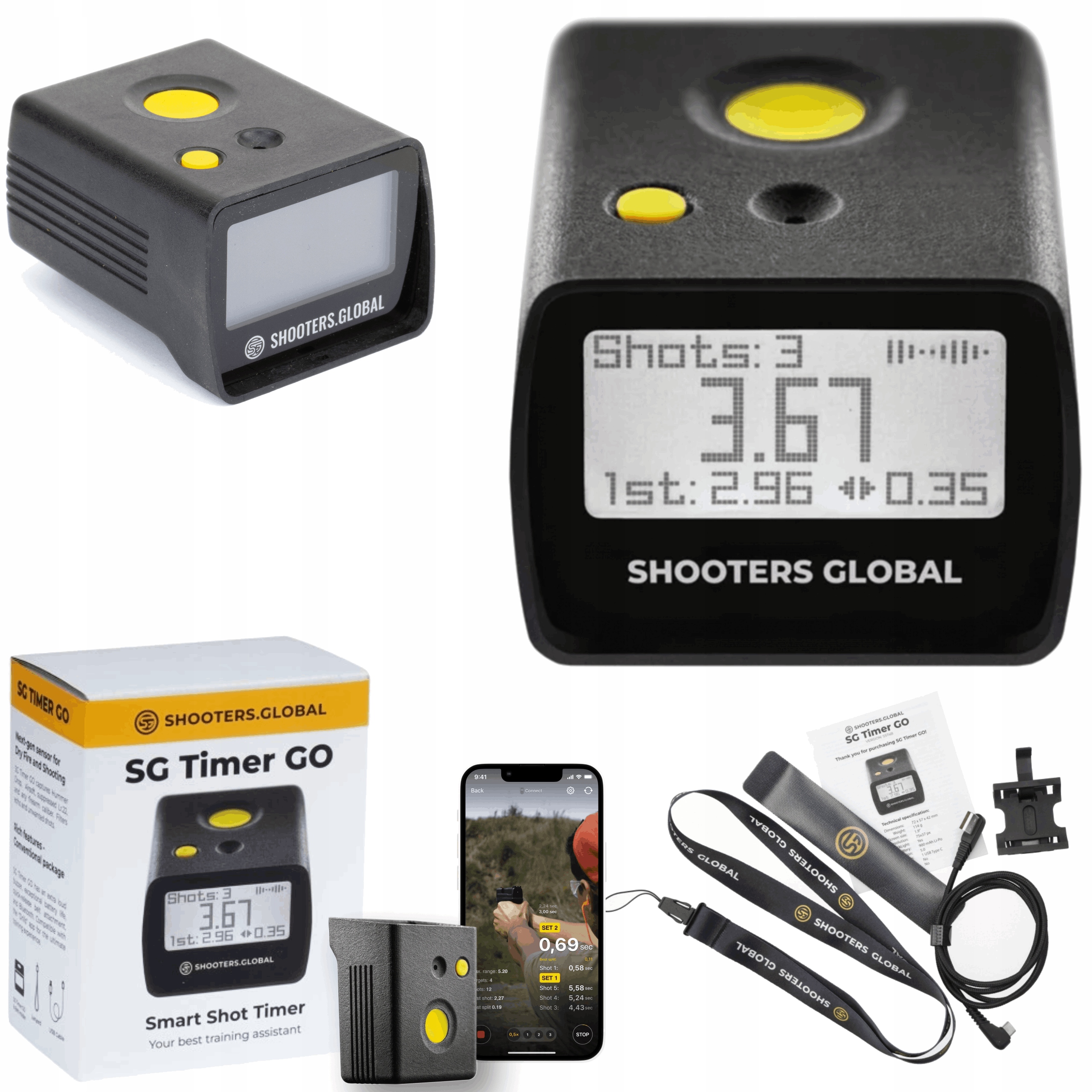 Timer strzelecki Shooters Global Shot Timer Go quick Analizator strzałów