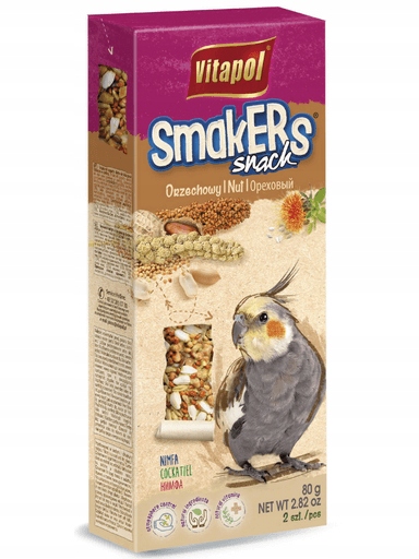 Levně 6 x Vitapol "Smakers" pro nymfy ořechový 2ks