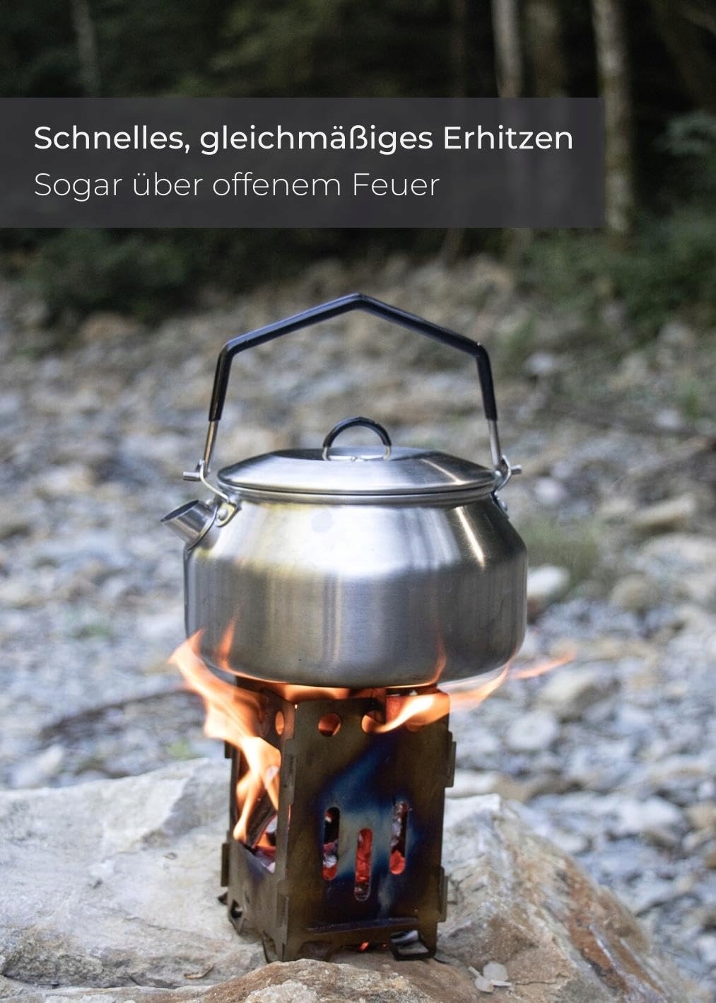LAMBDA COFFEE Czajnik Stalowy 1L Do Kampingu i Outdooru Czajnik Turystyczny — miniatura 3