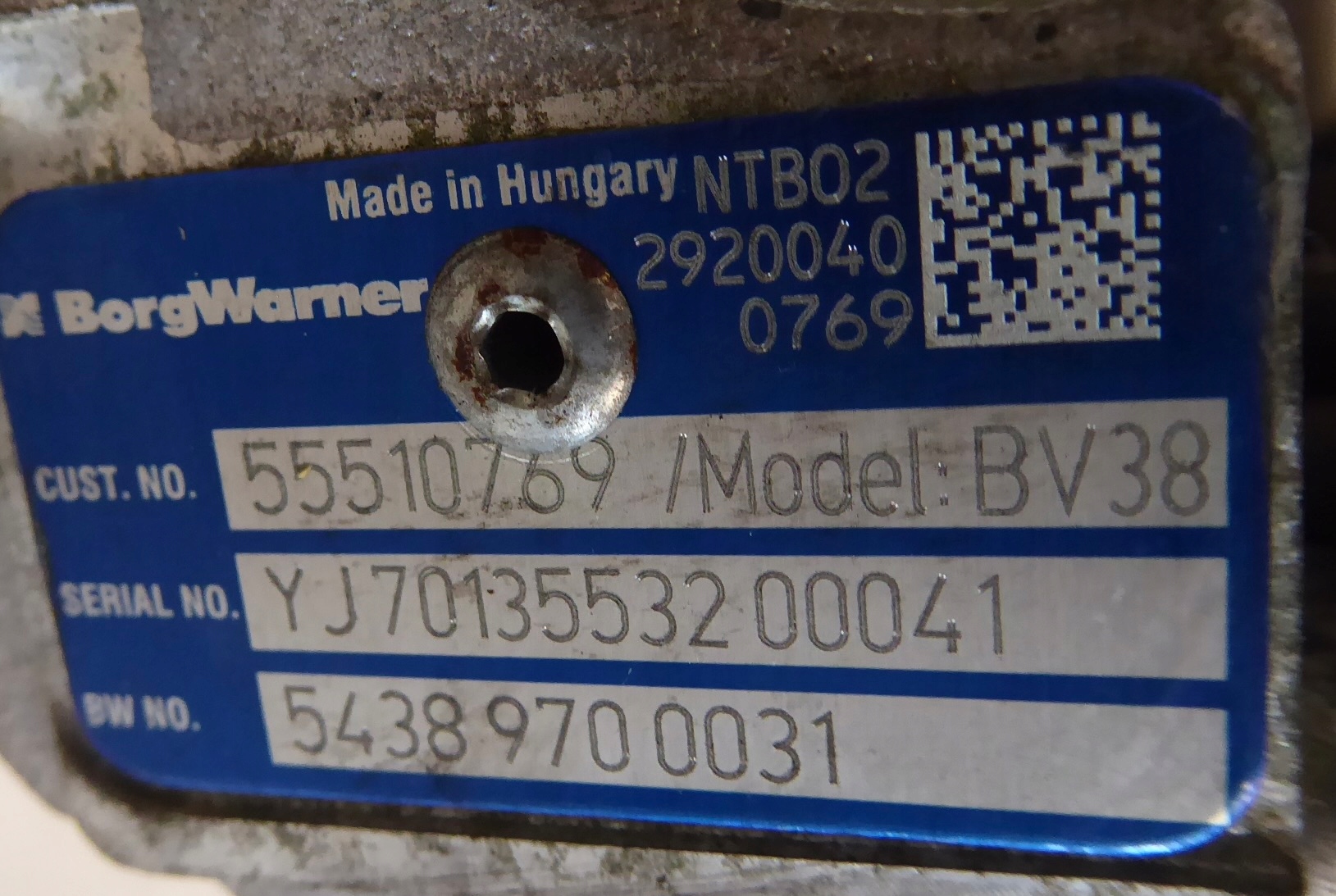 turbo TURBINA OPEL INSIGNIA B 1.6 CDTI B16DTH