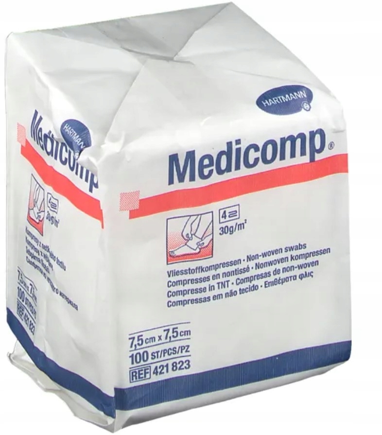 

Hartmann Medicomp 7,5 x 7,5cm, 100szt. niejałowe