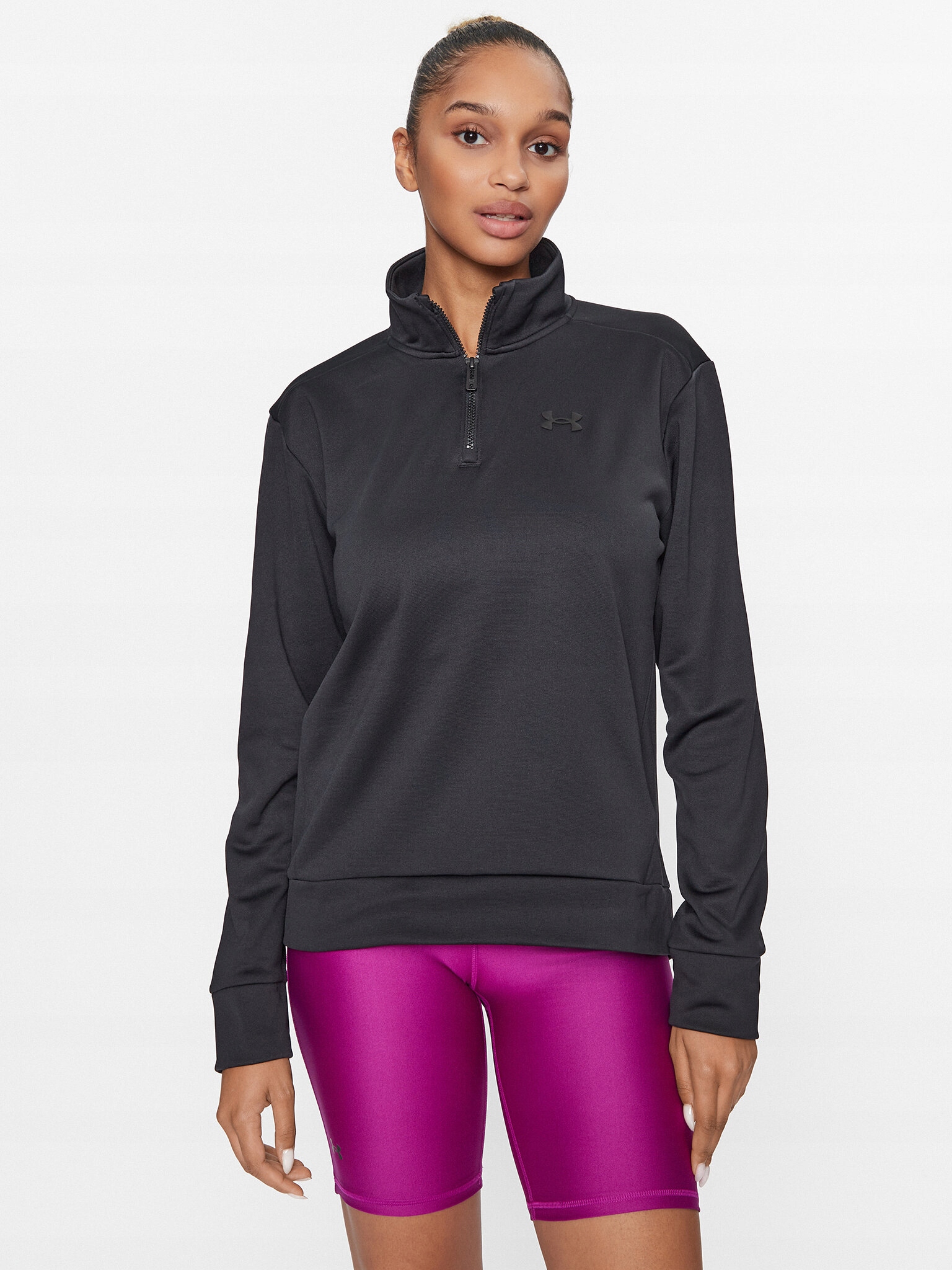 Under Armour Bluza Armour Fleece Qz 1373058 Czarny Loose Fit