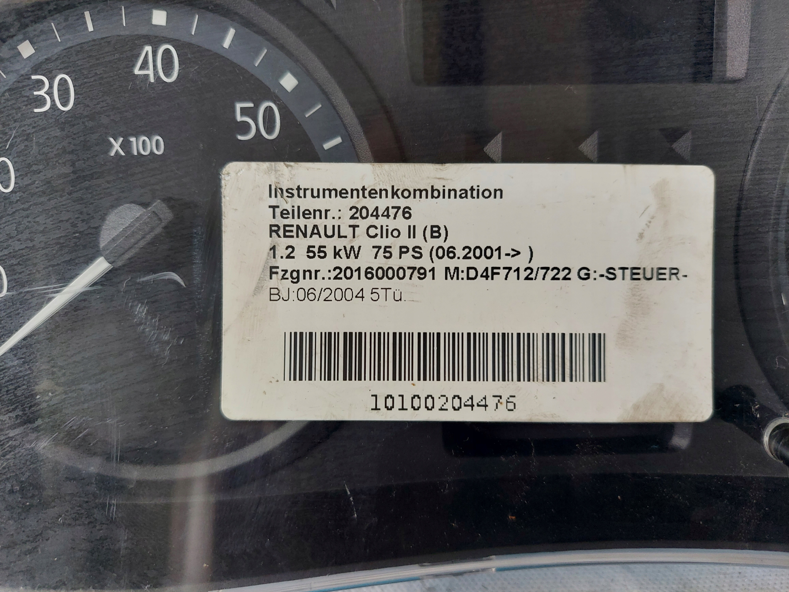 dials clock CLIO II 1.2 B P8200276525A