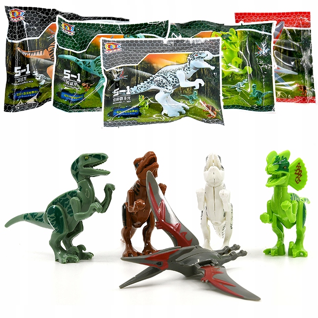 

Dinozaury 5 figurki klocki zestaw na dzień chłopak