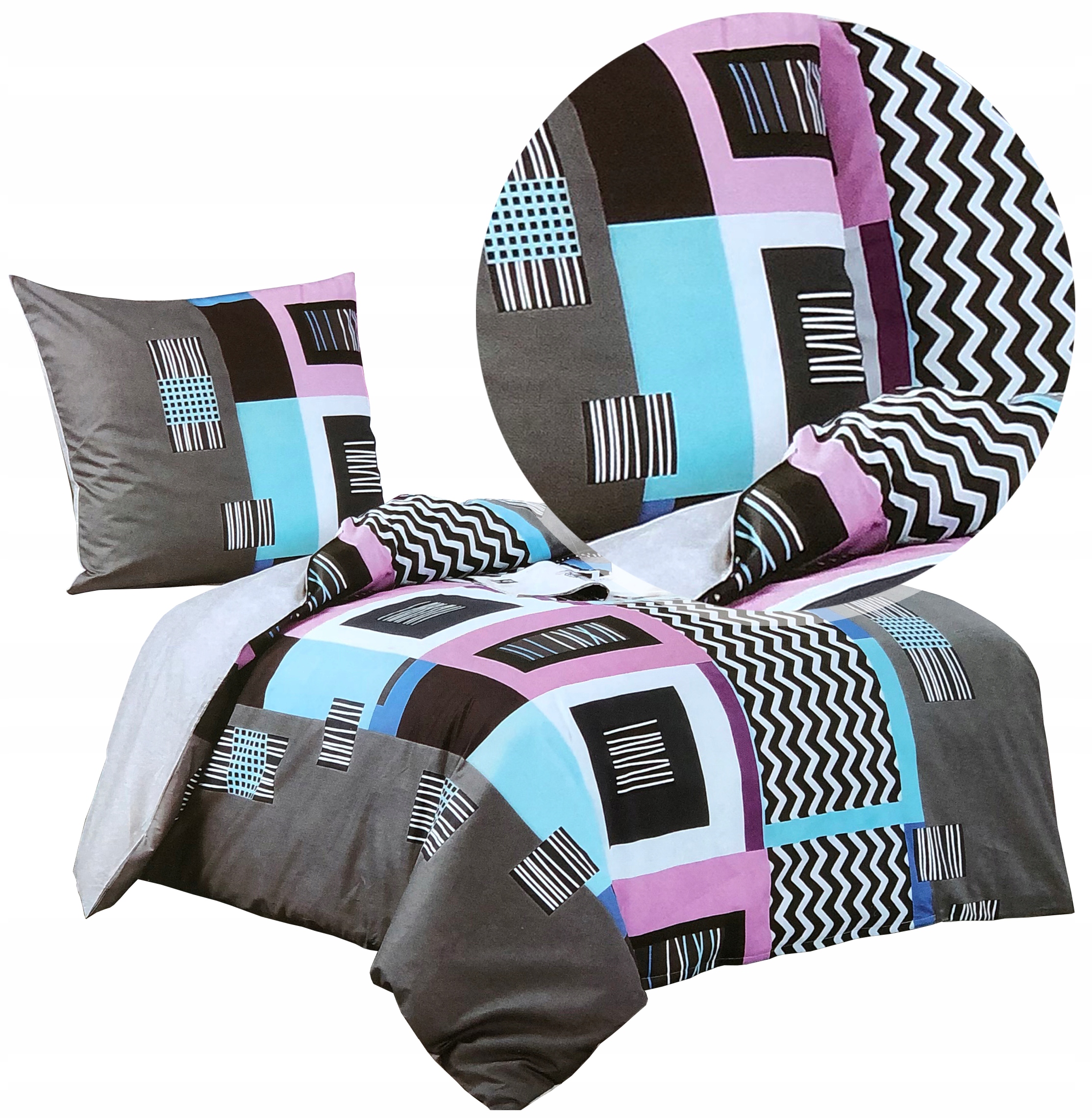 Komplet pościeli 140x200 Elway 4879 100% Bawełna Satynowa Nowe