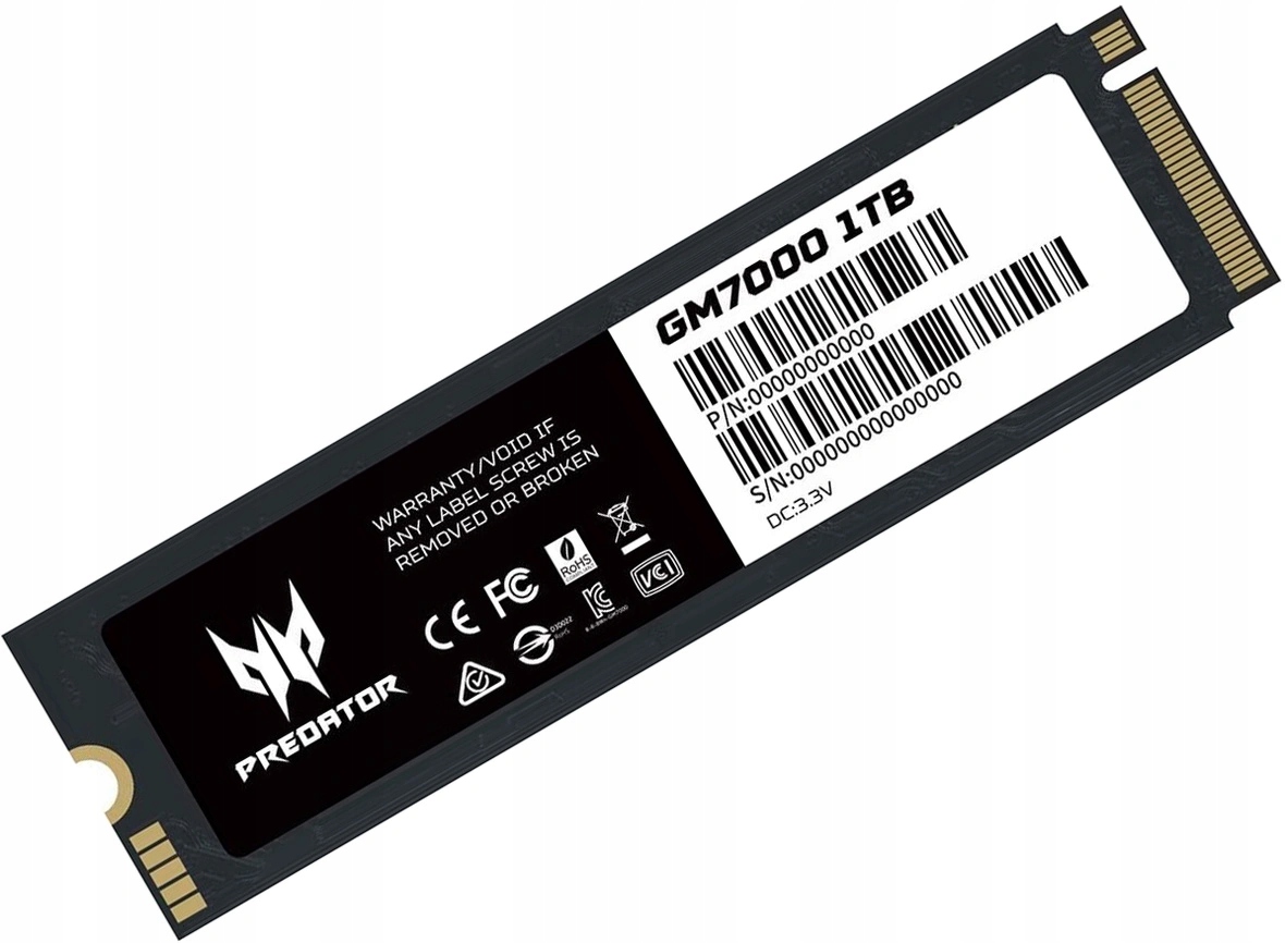 Dysk Ssd Acer Predator GM7000 1TB PCIe Gen4x4 M.2 NVMe