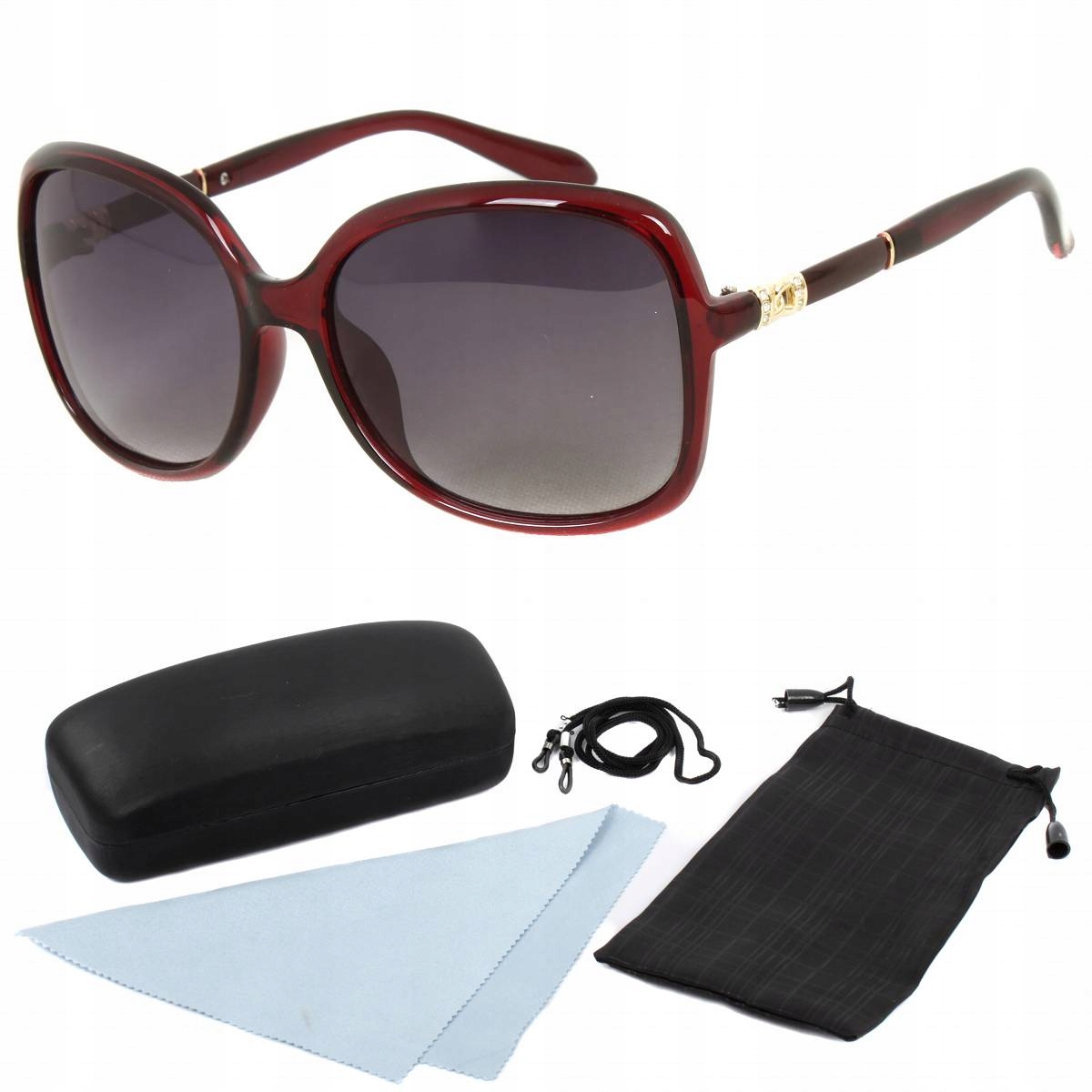 Polar Fashion 10870 C6 vínové sluneční brýle s polarizací pouzdro
