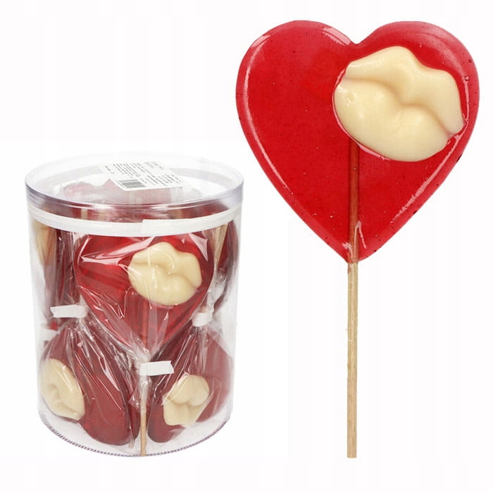 Levně Lízátka Valentýnská Lízátka Srdce Ústa Duo Na Valentýna 25 Ks 55G