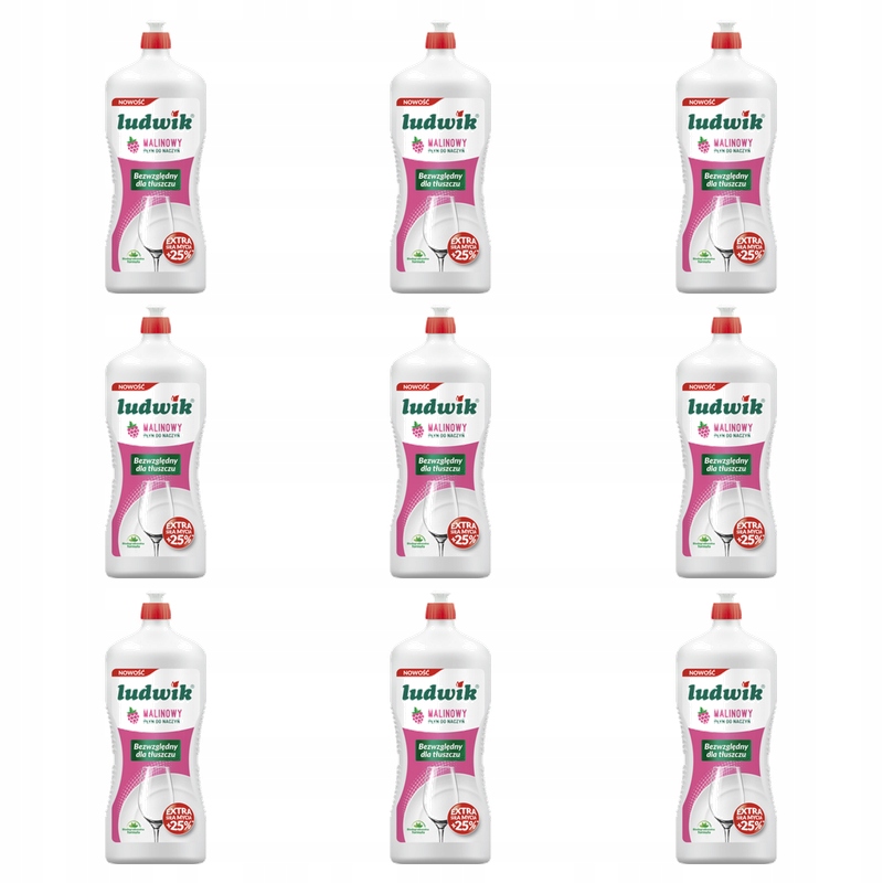 Ludwik – tekutý prostředek na mytí nádobí 1,35 kg – malinový X9